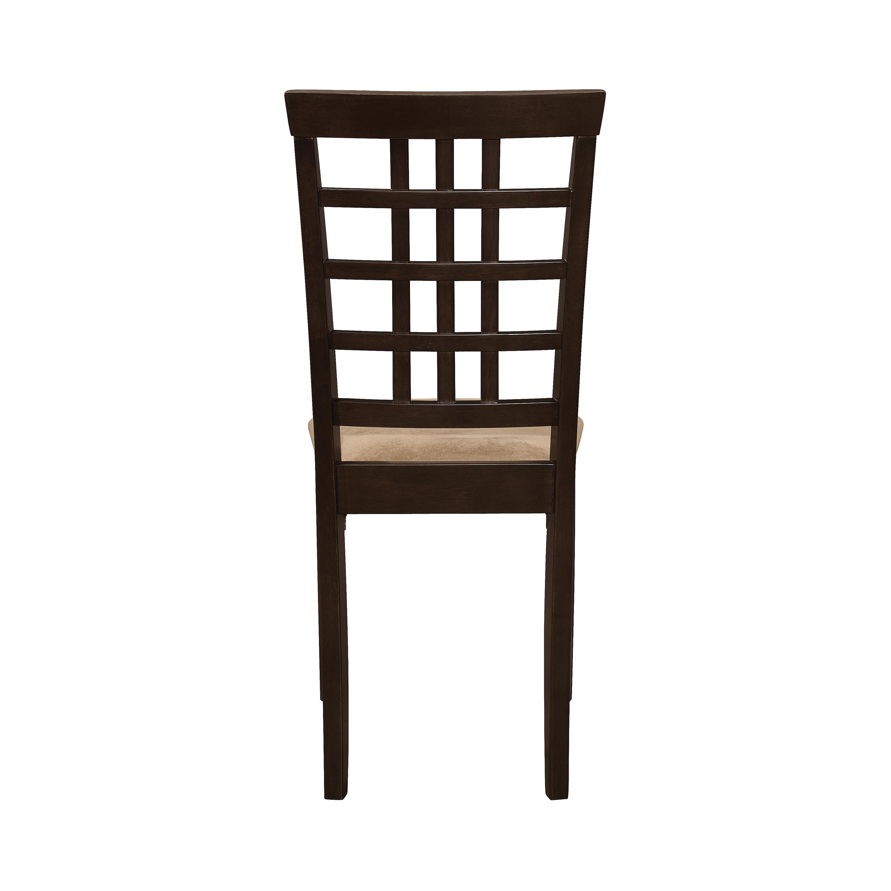  Coaster Furniture Kelso 190822 Lattice Back Dining Side Chair - Cappuccino (Set of 2) IMAGE 6