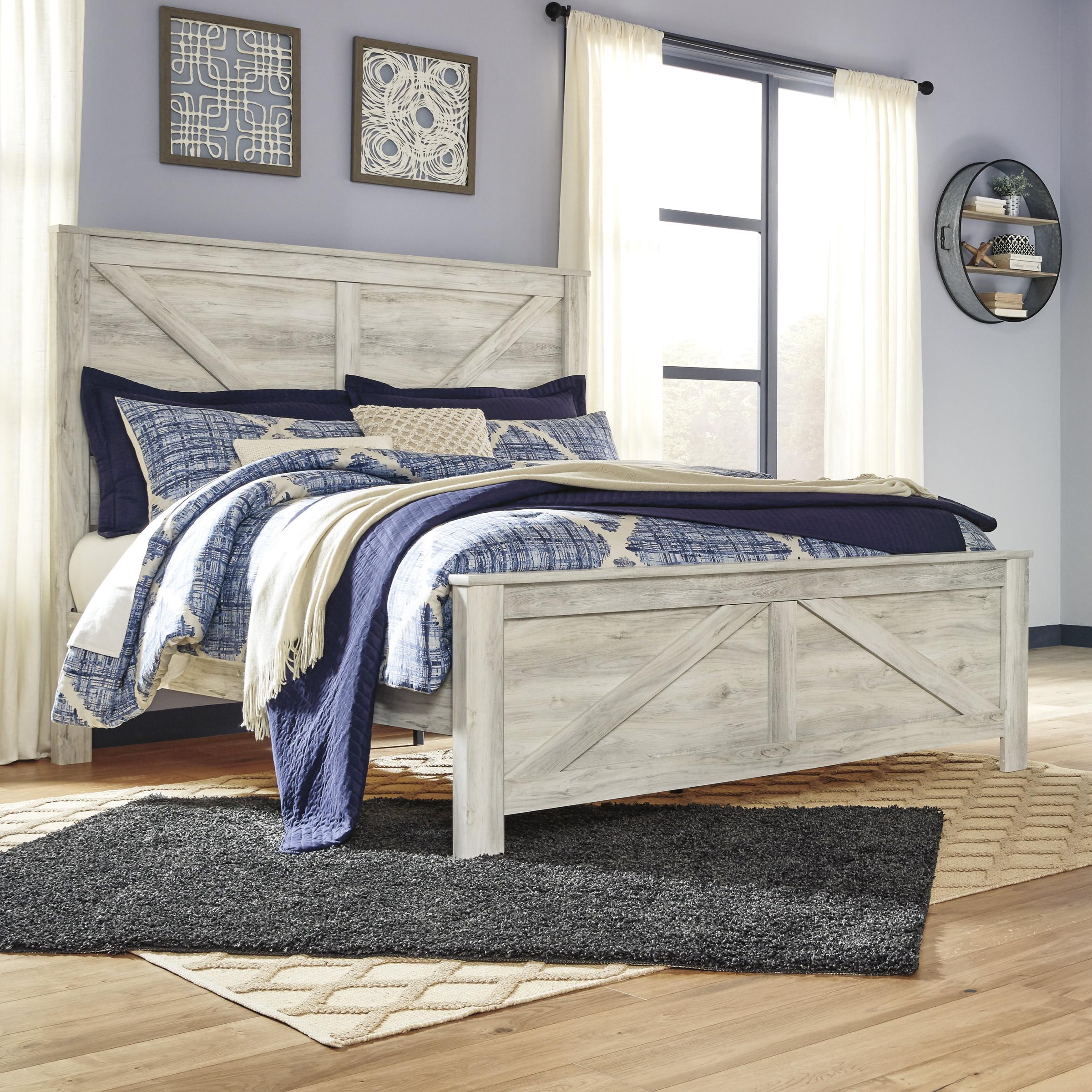  Size_King --  Bellaby B331B10 King Crossbuck Panel Bed IMAGE 2