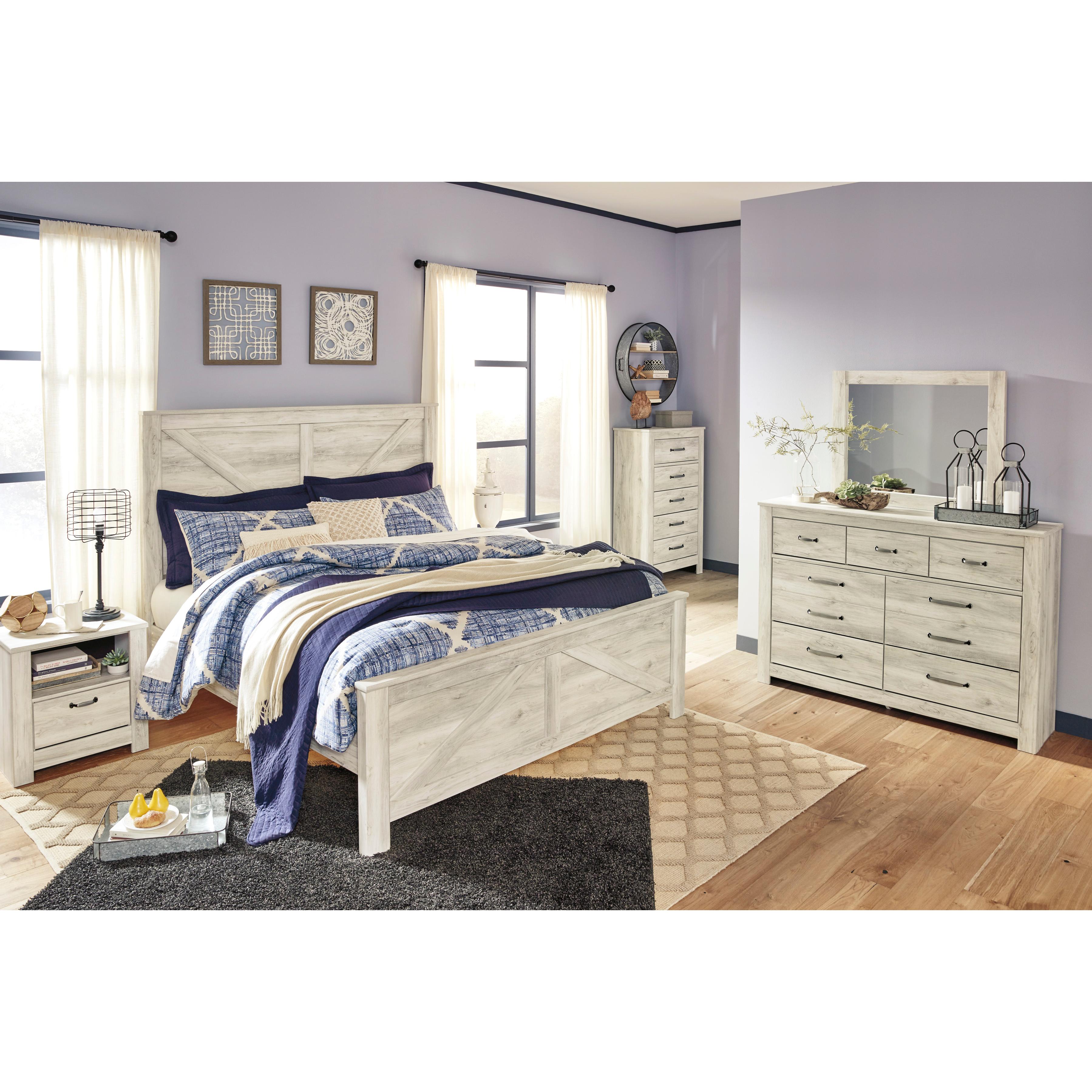  Size_King --  Bellaby B331B10 King Crossbuck Panel Bed IMAGE 3