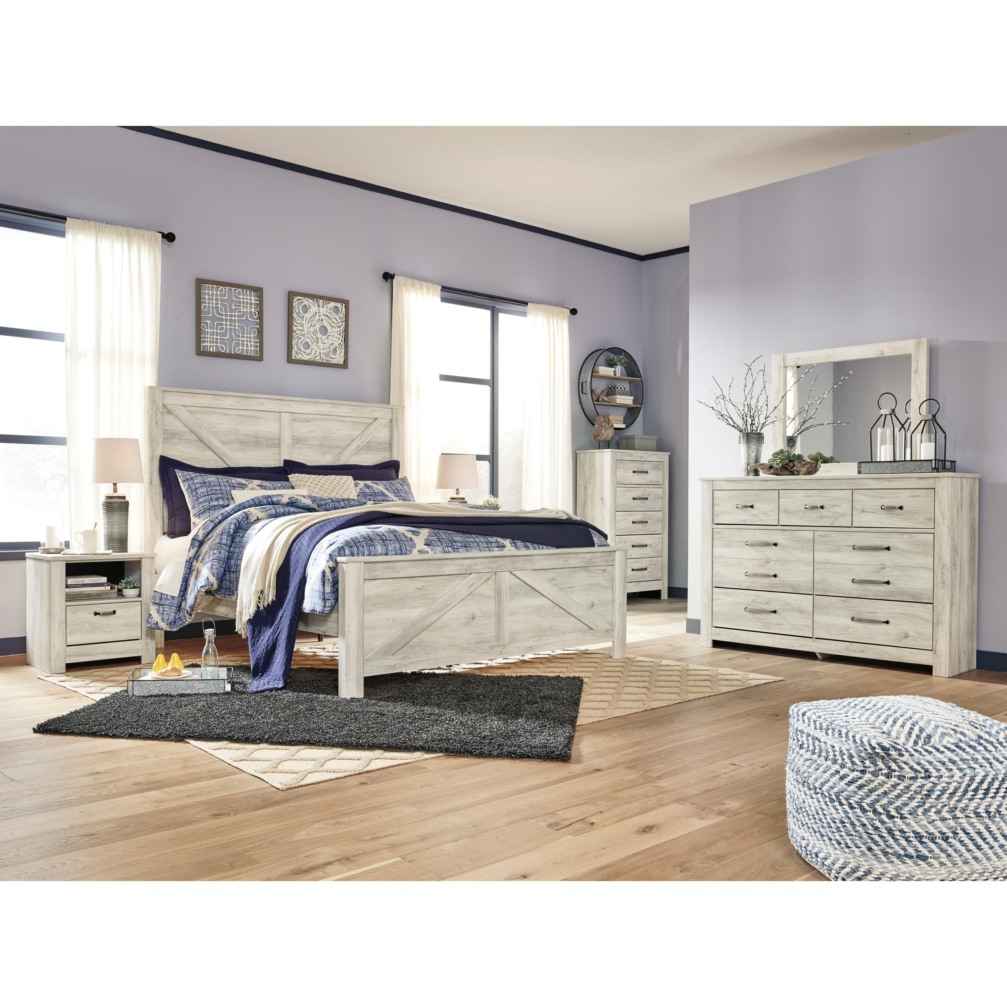  Size_King --  Bellaby B331B10 King Crossbuck Panel Bed IMAGE 7