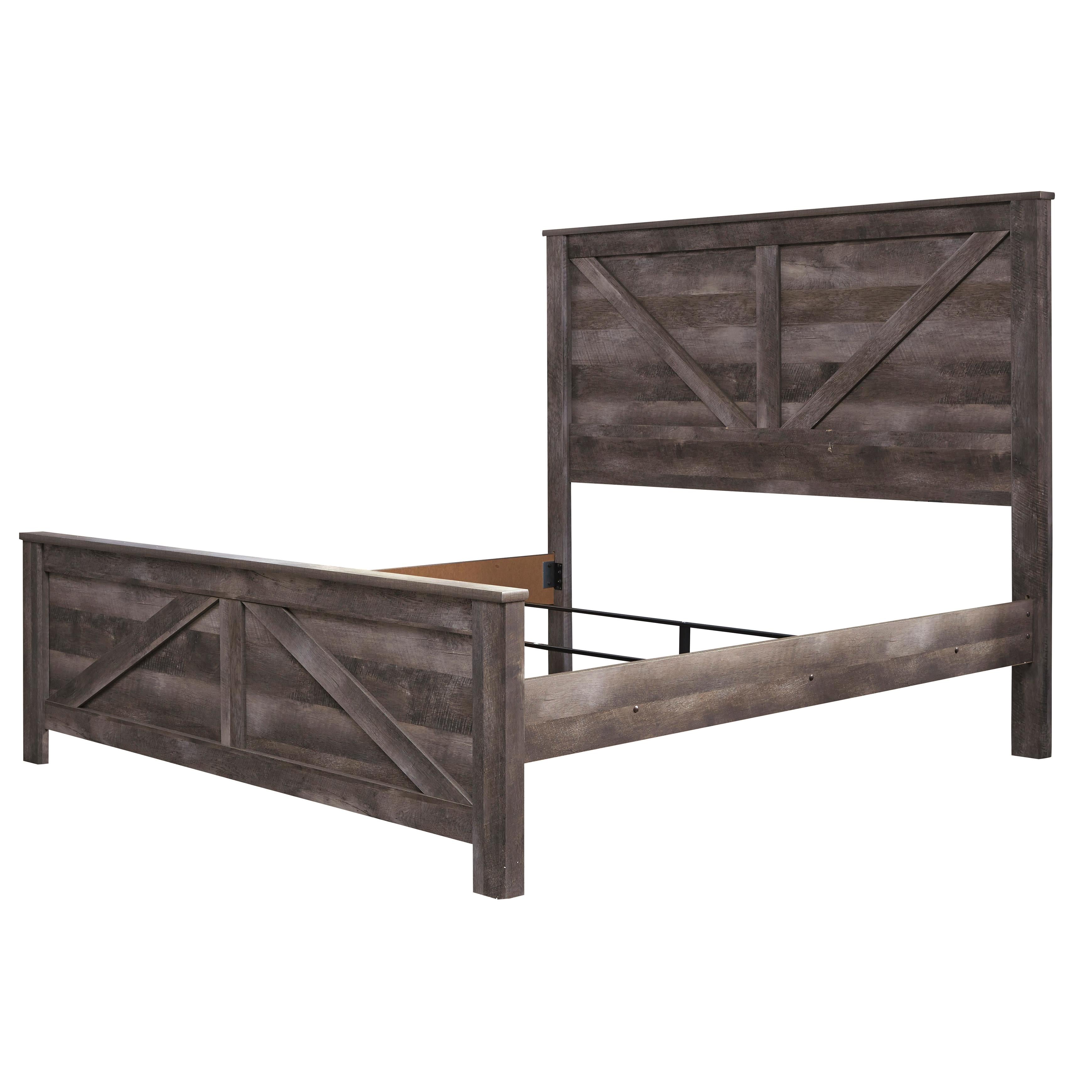  Size_King --  Wynnlow B440B11 King Crossbuck Panel Bed IMAGE 4