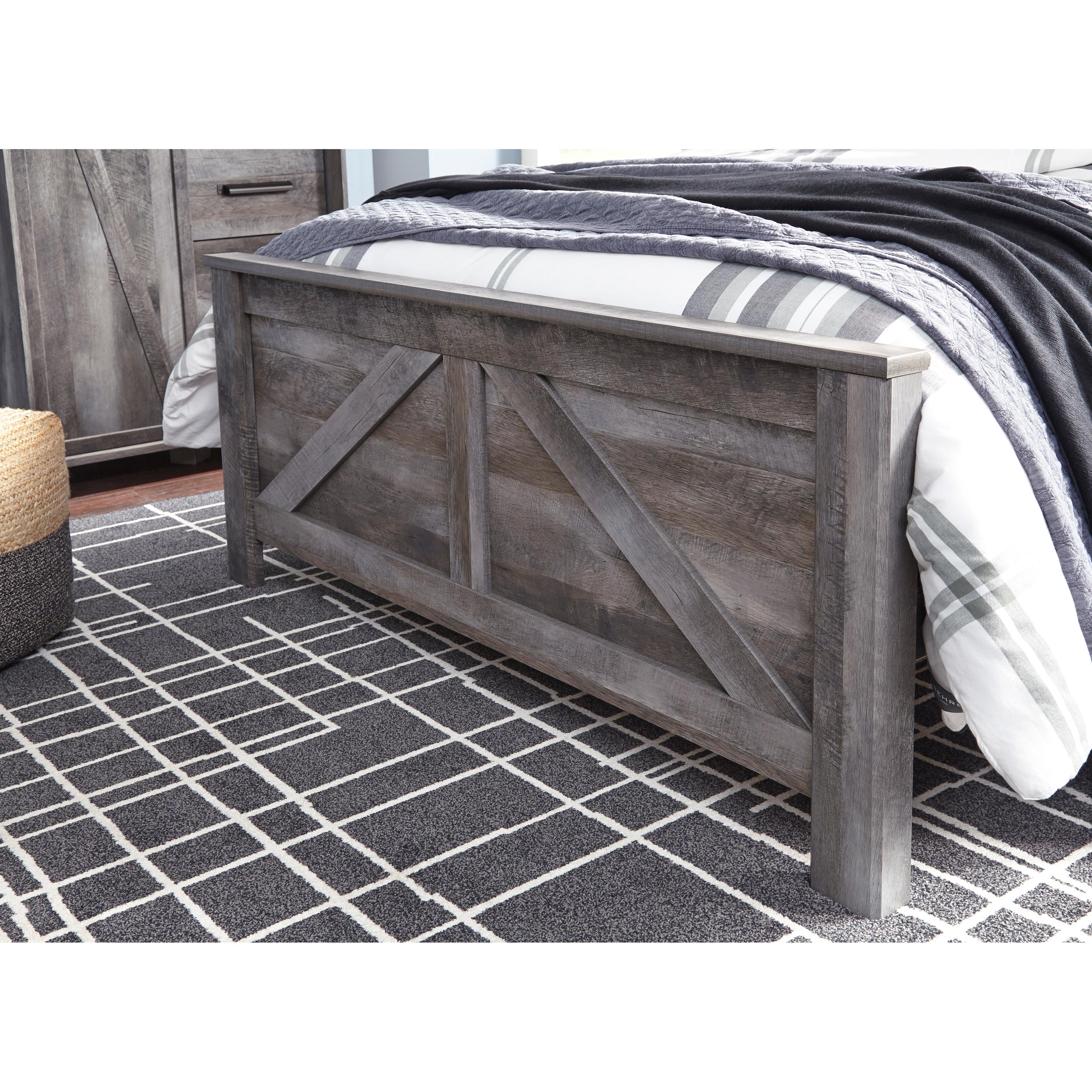  Size_King --  Wynnlow B440B11 King Crossbuck Panel Bed IMAGE 6