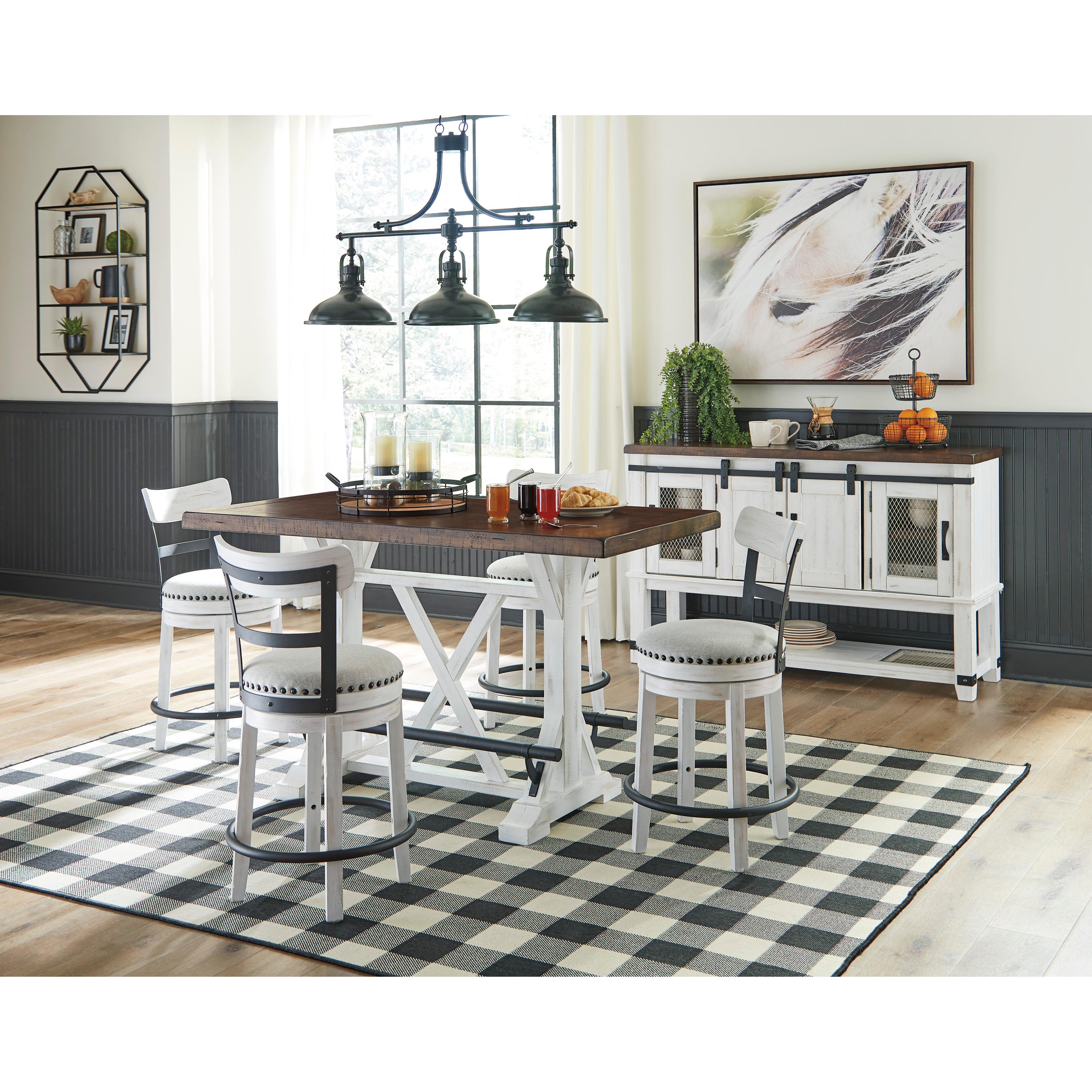  Signature Design by Ashley Valebeck Counter Height Dining Table with Trestle Base D546-13 IMAGE 9