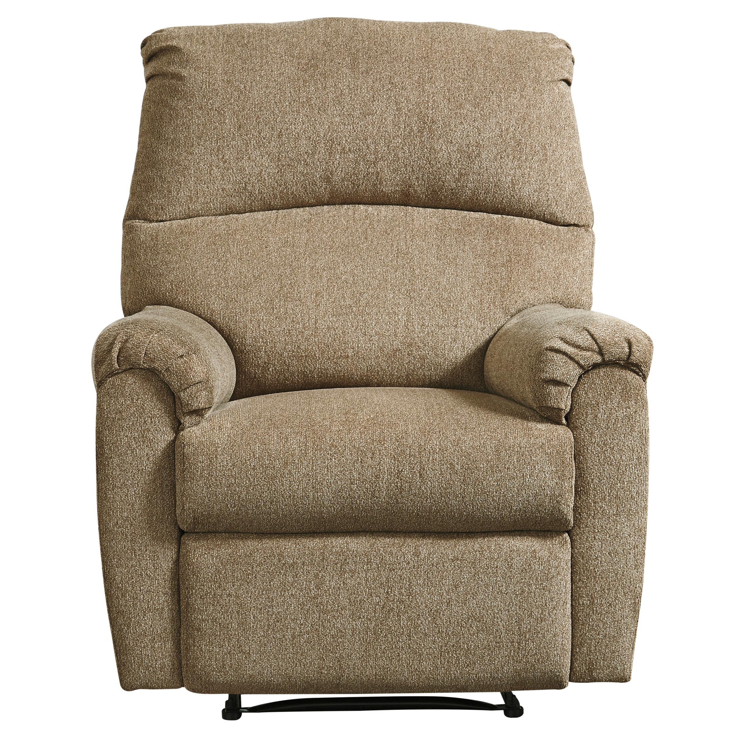  Manufacturer Color_Mocha --  Signature Design by Ashley Nerviano Fabric Recliner with Wall Recline IMAGE 1