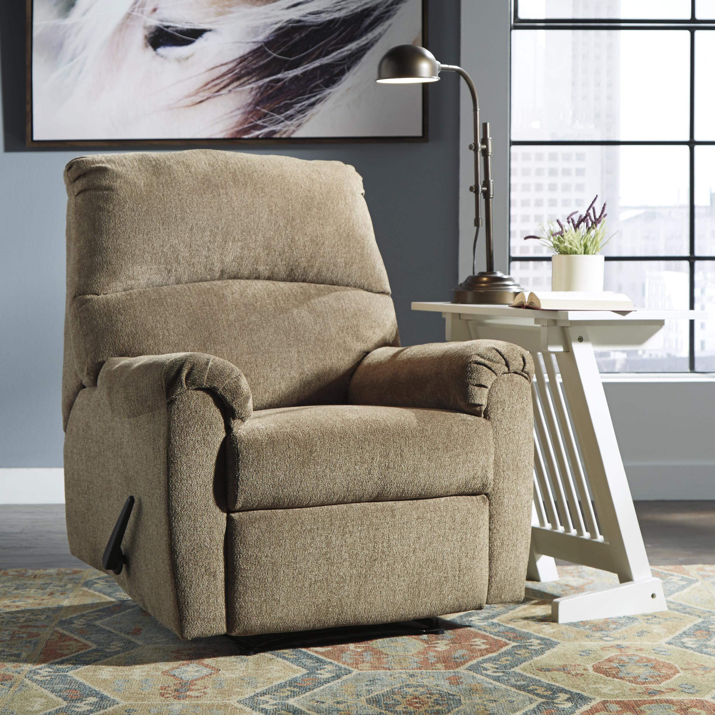  Manufacturer Color_Mocha --  Signature Design by Ashley Nerviano Fabric Recliner with Wall Recline IMAGE 3