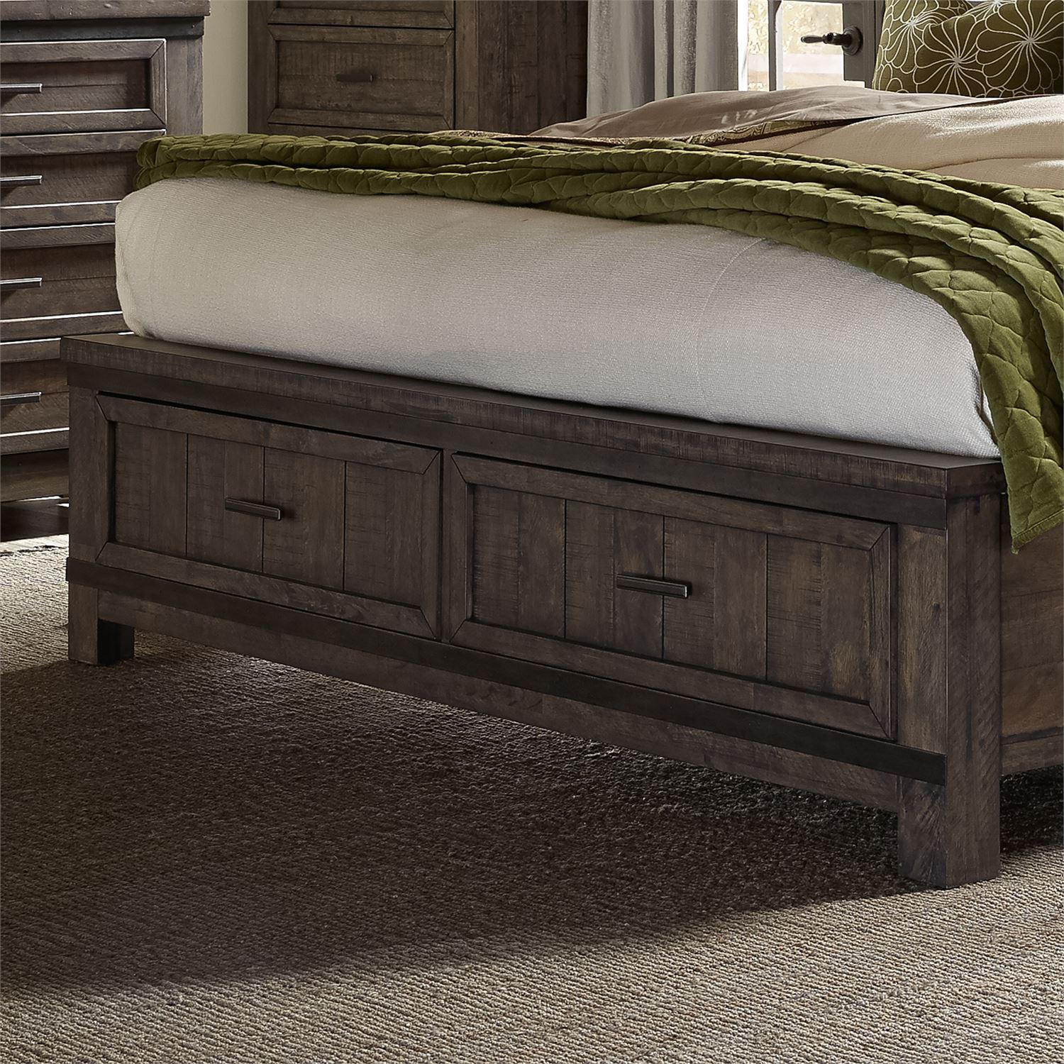  Size_Queen --  Liberty Furniture Industries Inc. Thornwood Hills Bookcase Bed with Storage IMAGE 4