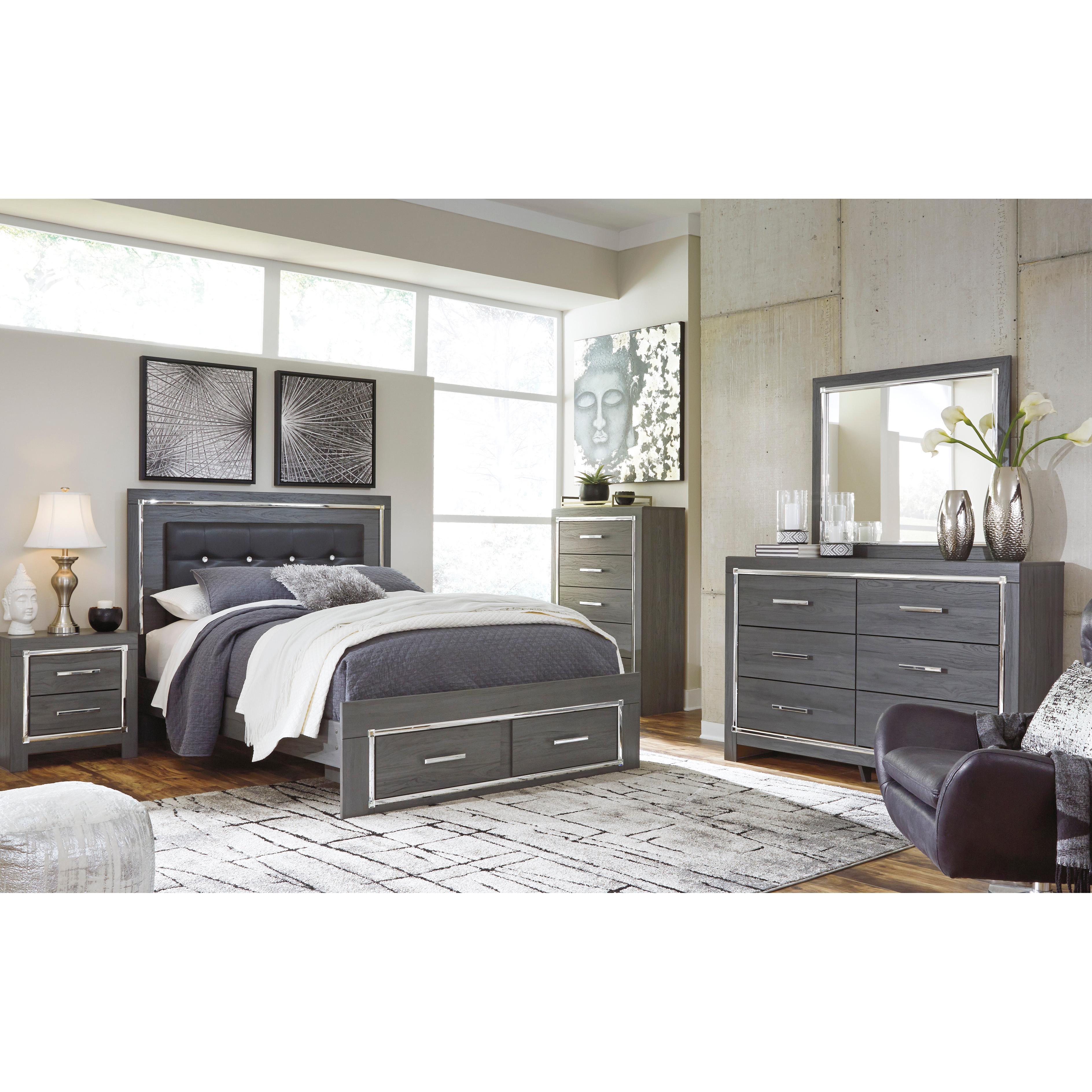  Size_Queen --  Signature Design by Ashley Lodanna Panel Bed with Storage IMAGE 9