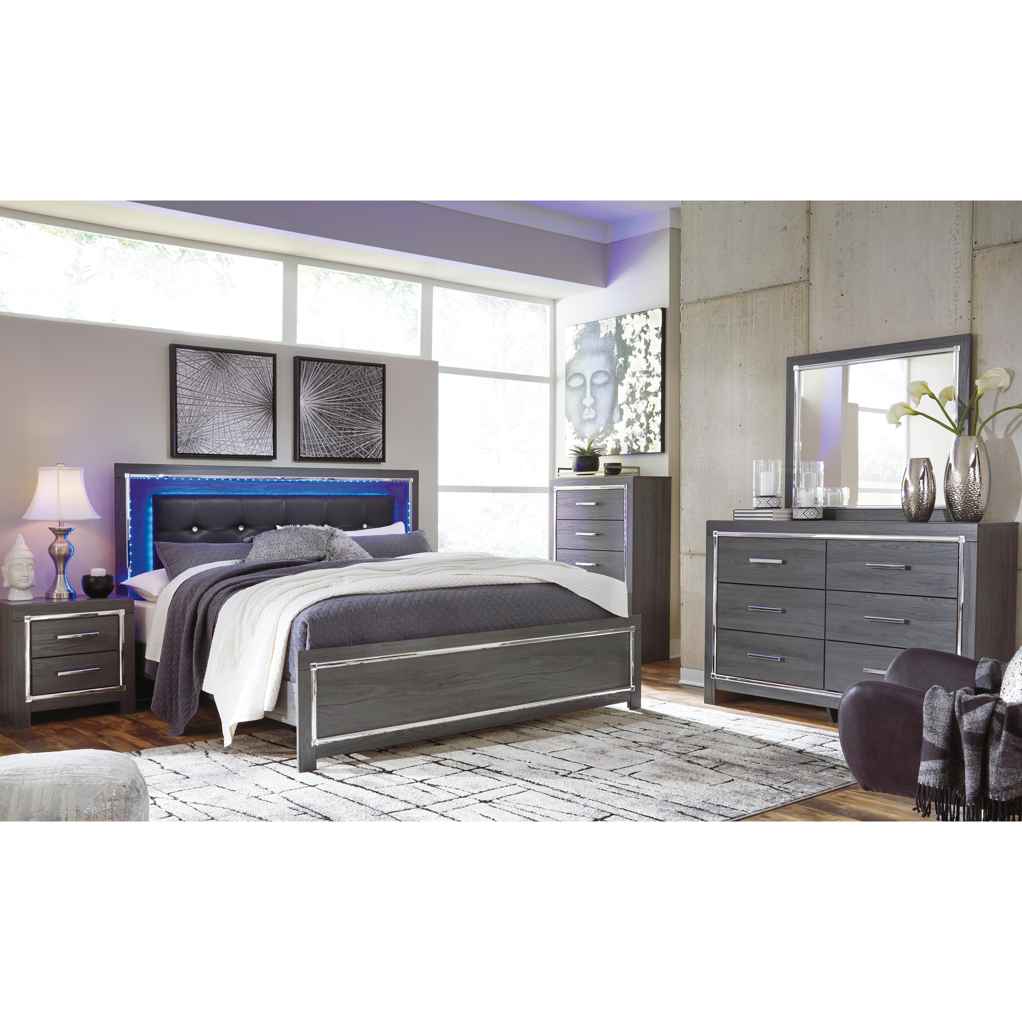  Size_King --  Lodanna B214B10 King Panel Bed IMAGE 9