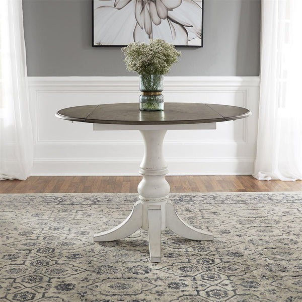 Liberty Furniture Industries Inc. Round Magnolia Manor Dining Table with Pedestal Base 244-T4444
