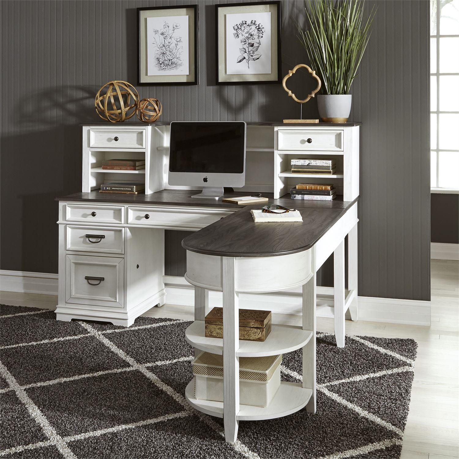  Liberty Furniture Industries Inc. Office Desks L-Shaped Desks 417-HOJ-LSD IMAGE 6