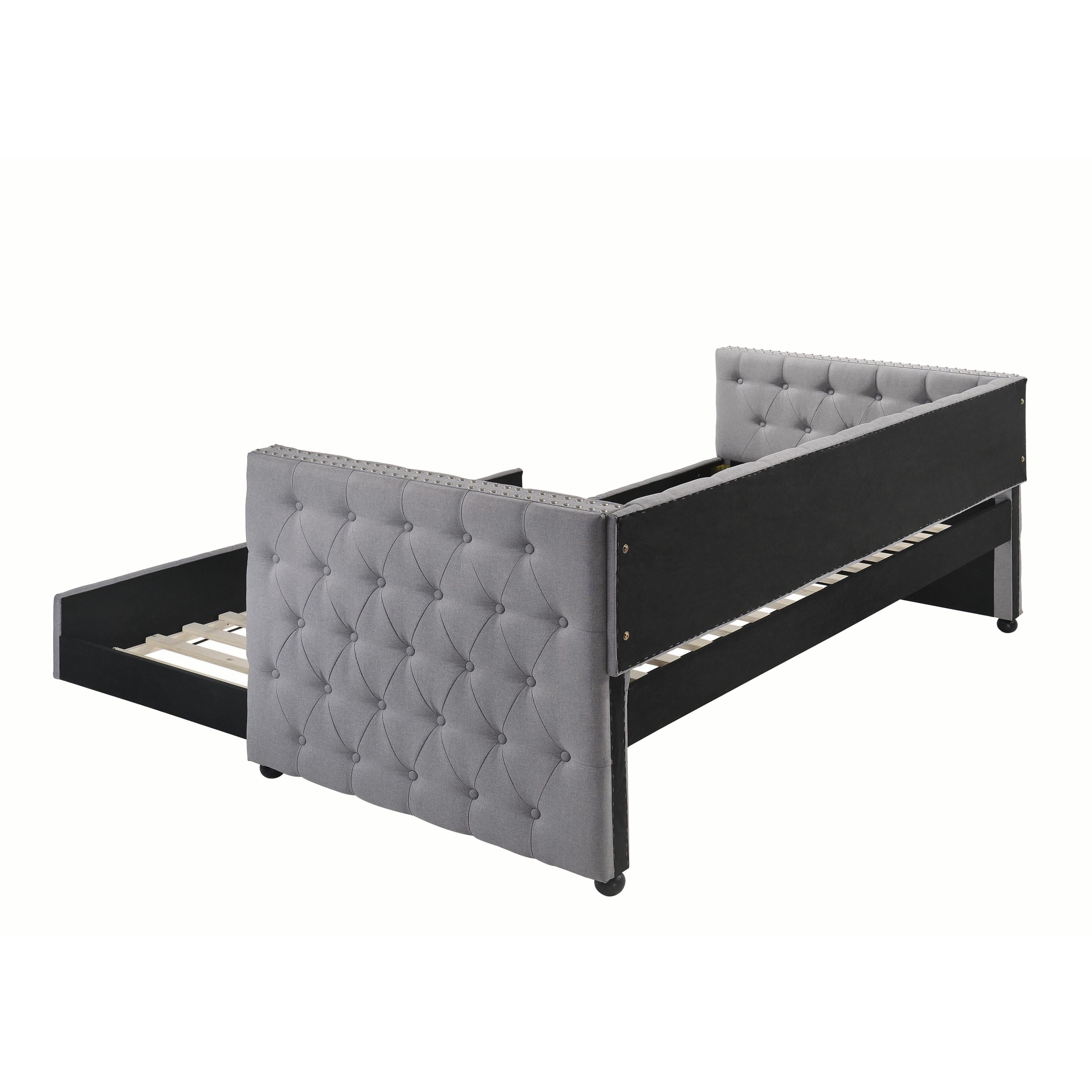  Coaster Furniture Mockern 302161 Upholstered Twin Daybed with Trundle - Grey IMAGE 4