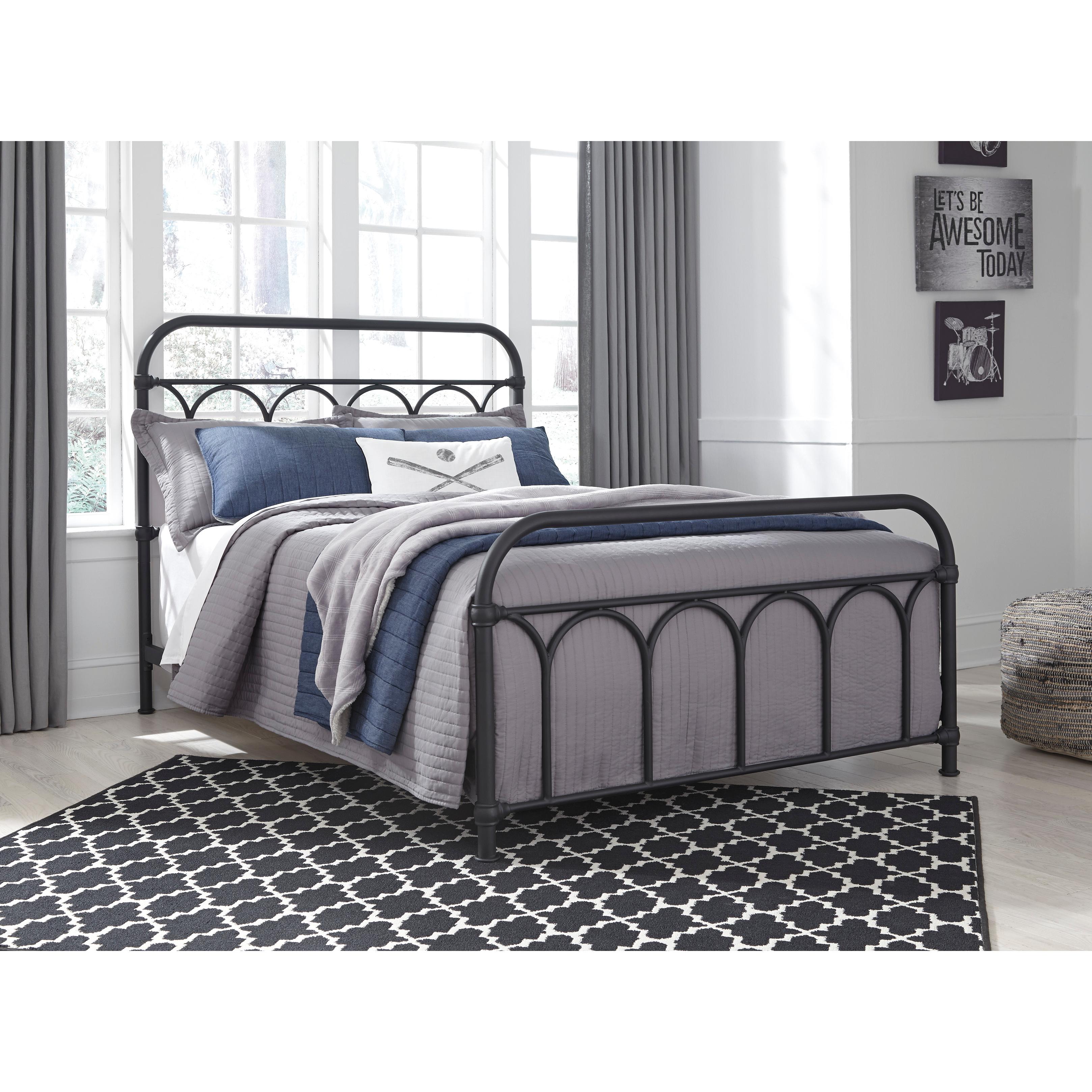  Size_Queen --  Nashburg B280-681 Queen Metal Bed IMAGE 5