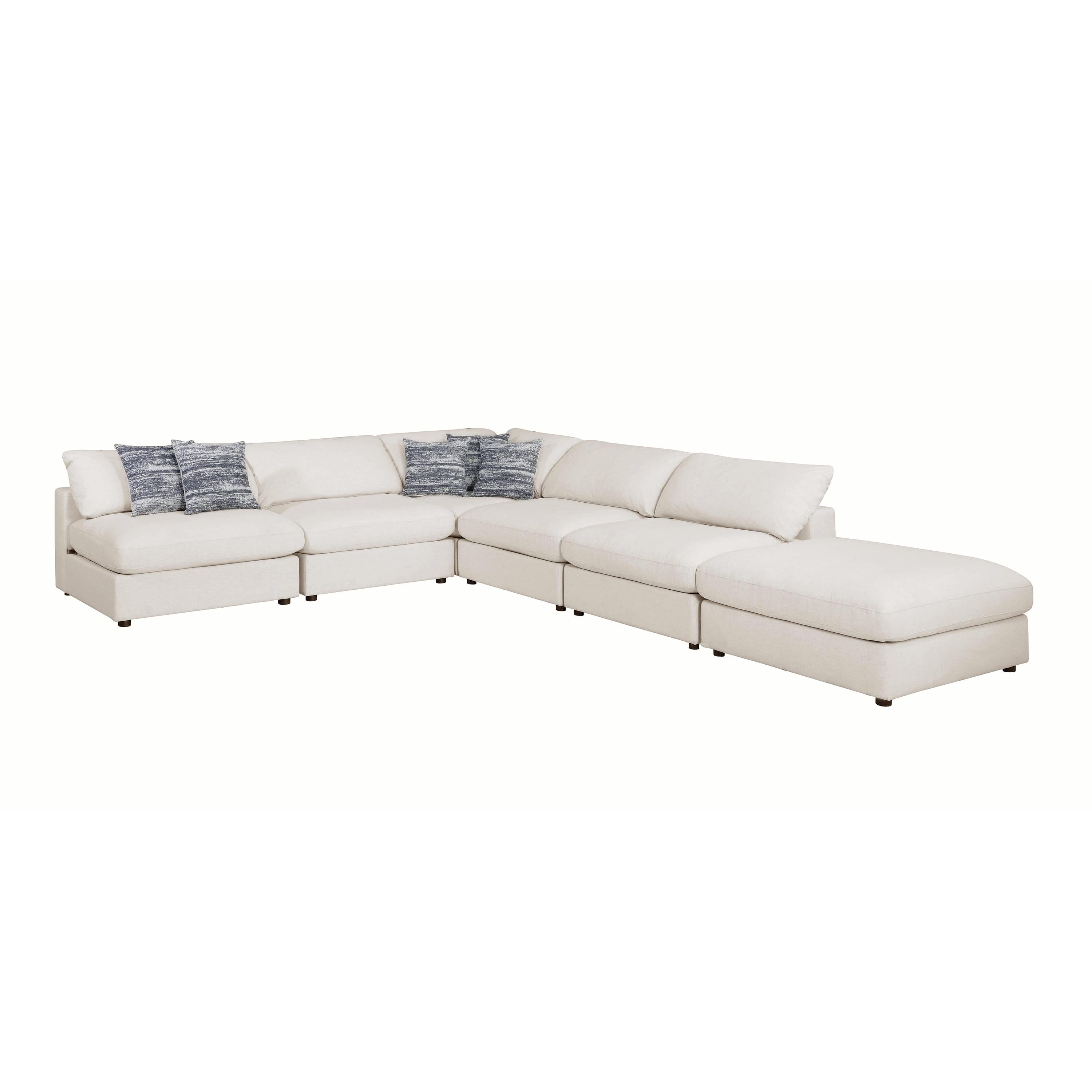  Coaster Furniture Serene Fabric 6 pc Sectional 551321/551321/551322/551321/551321/551323 IMAGE 1