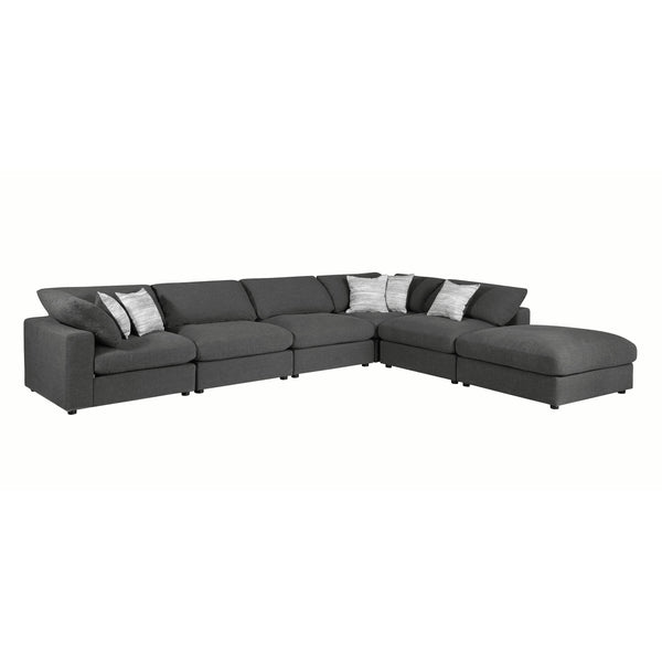 Coaster Furniture Serene Fabric 6 pc Sectional 551325/551324/551324/551325/551324/551326