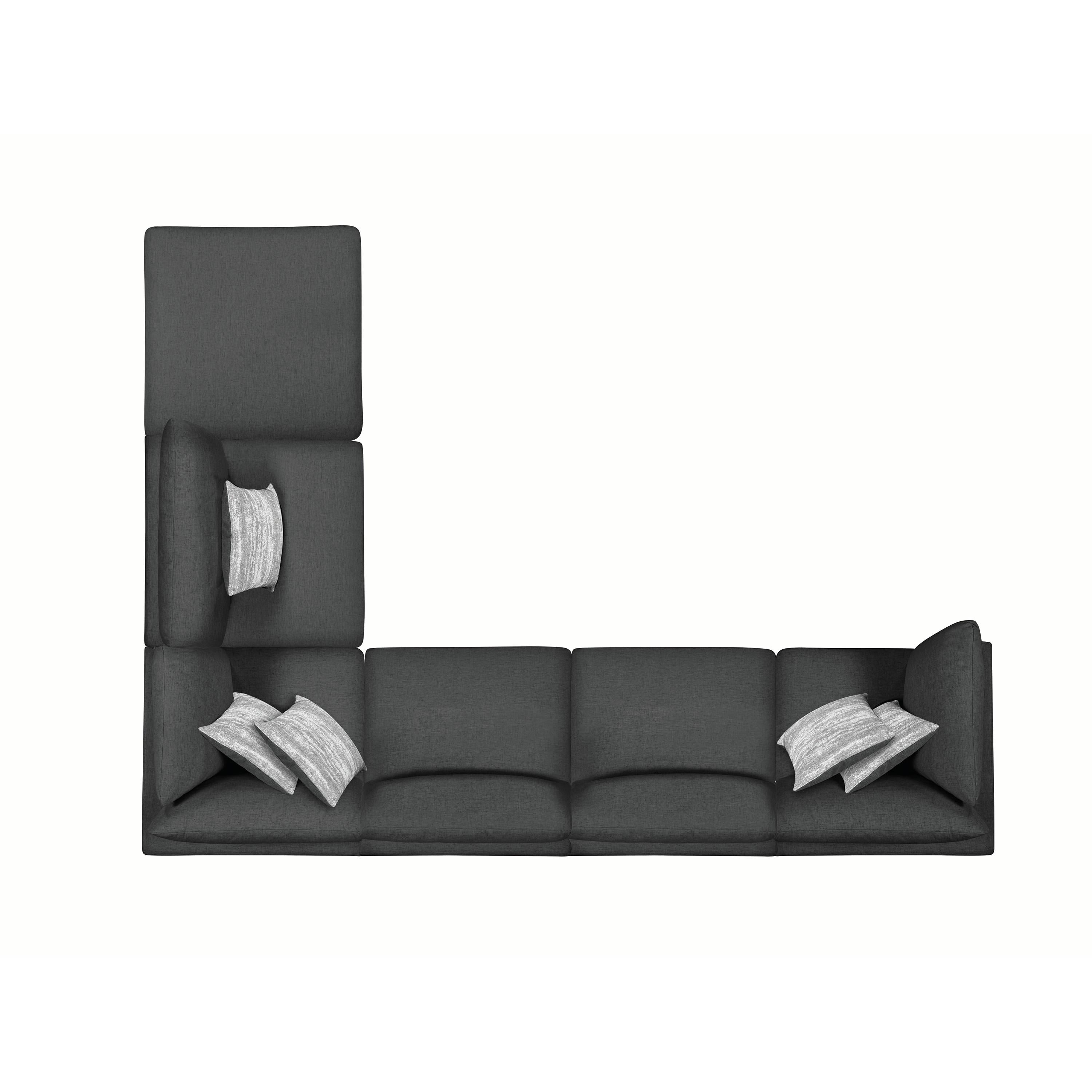  Coaster Furniture Serene Fabric 6 pc Sectional 551325/551324/551324/551325/551324/551326 IMAGE 2