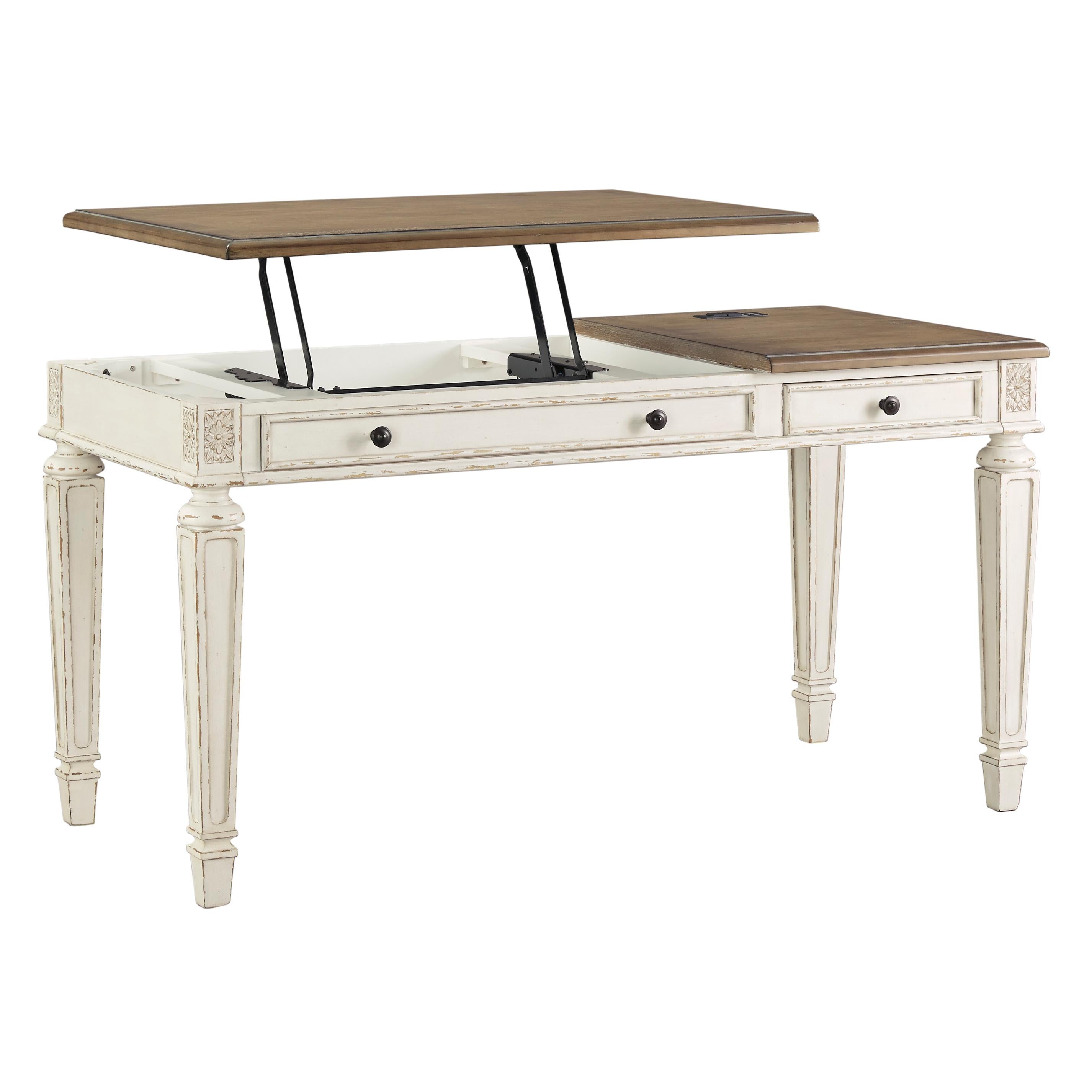  Signature Design by Ashley Realyn H743-134 Home Office Lift Top Desk IMAGE 2