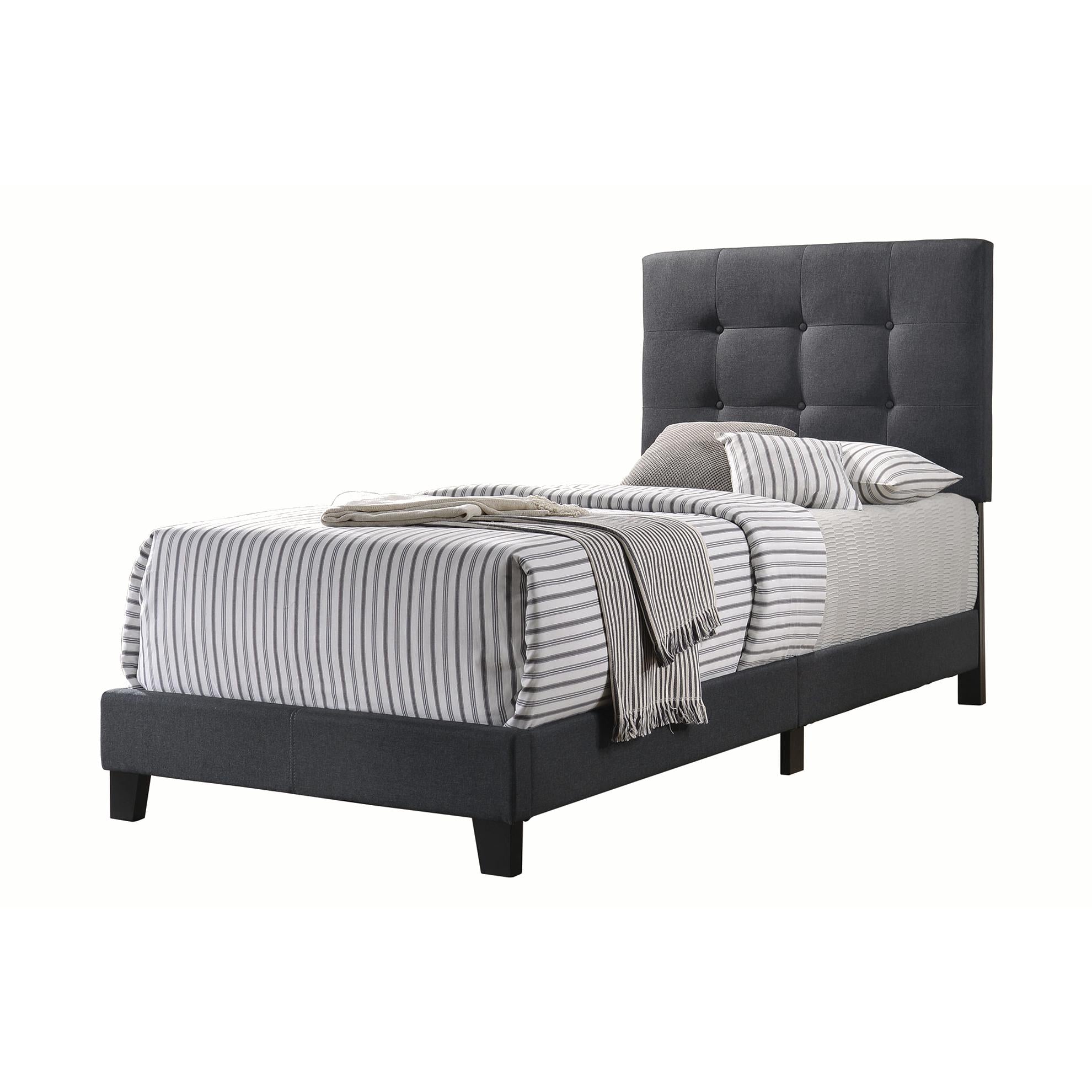  Size_Twin --  Coaster Furniture Mapes Upholstered Panel Bed IMAGE 1