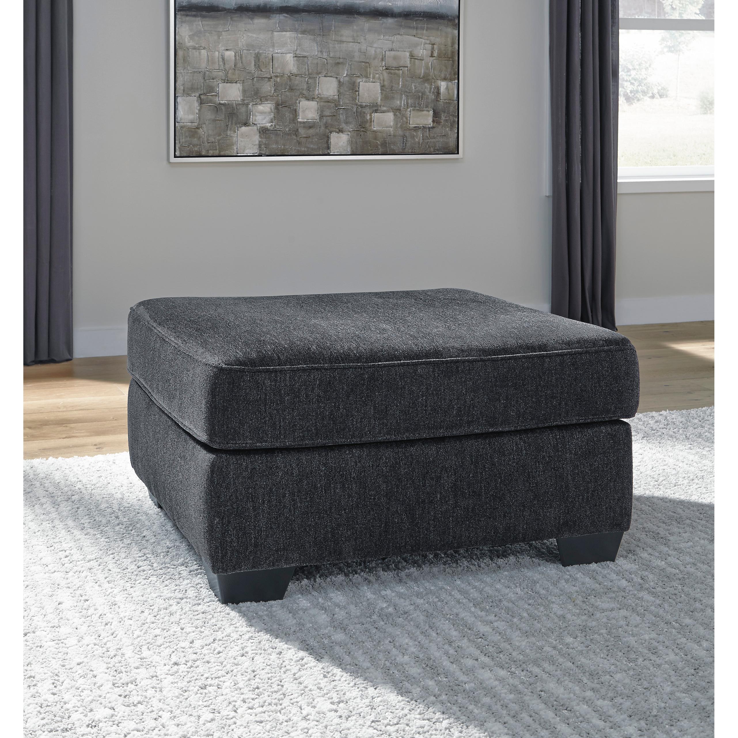  Manufacturer Color_Slate --  Signature Design by Ashley Altari Fabric Ottoman IMAGE 4