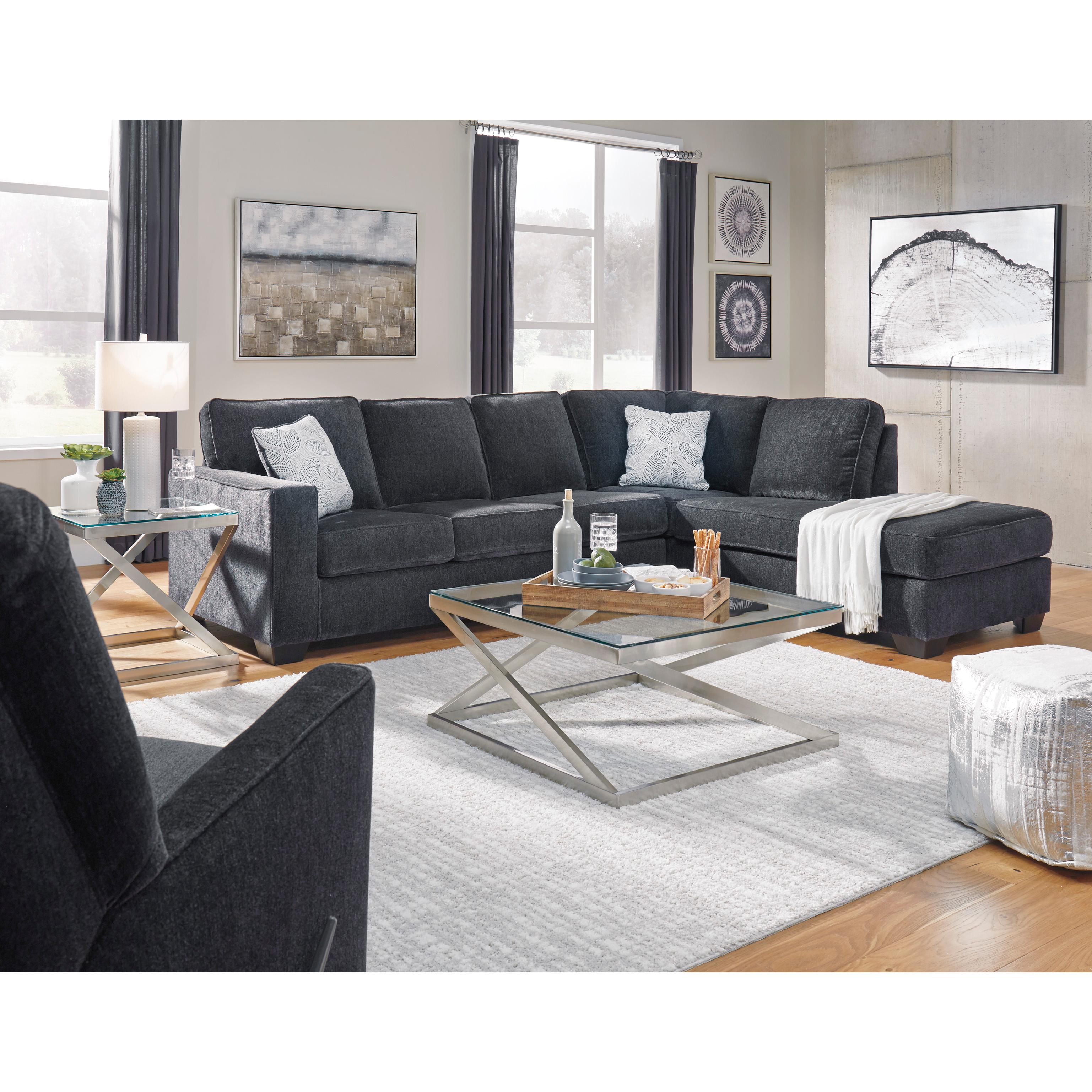 Manufacturer Color_Slate --  Signature Design by Ashley Altari Fabric 2 pc Sectional IMAGE 10