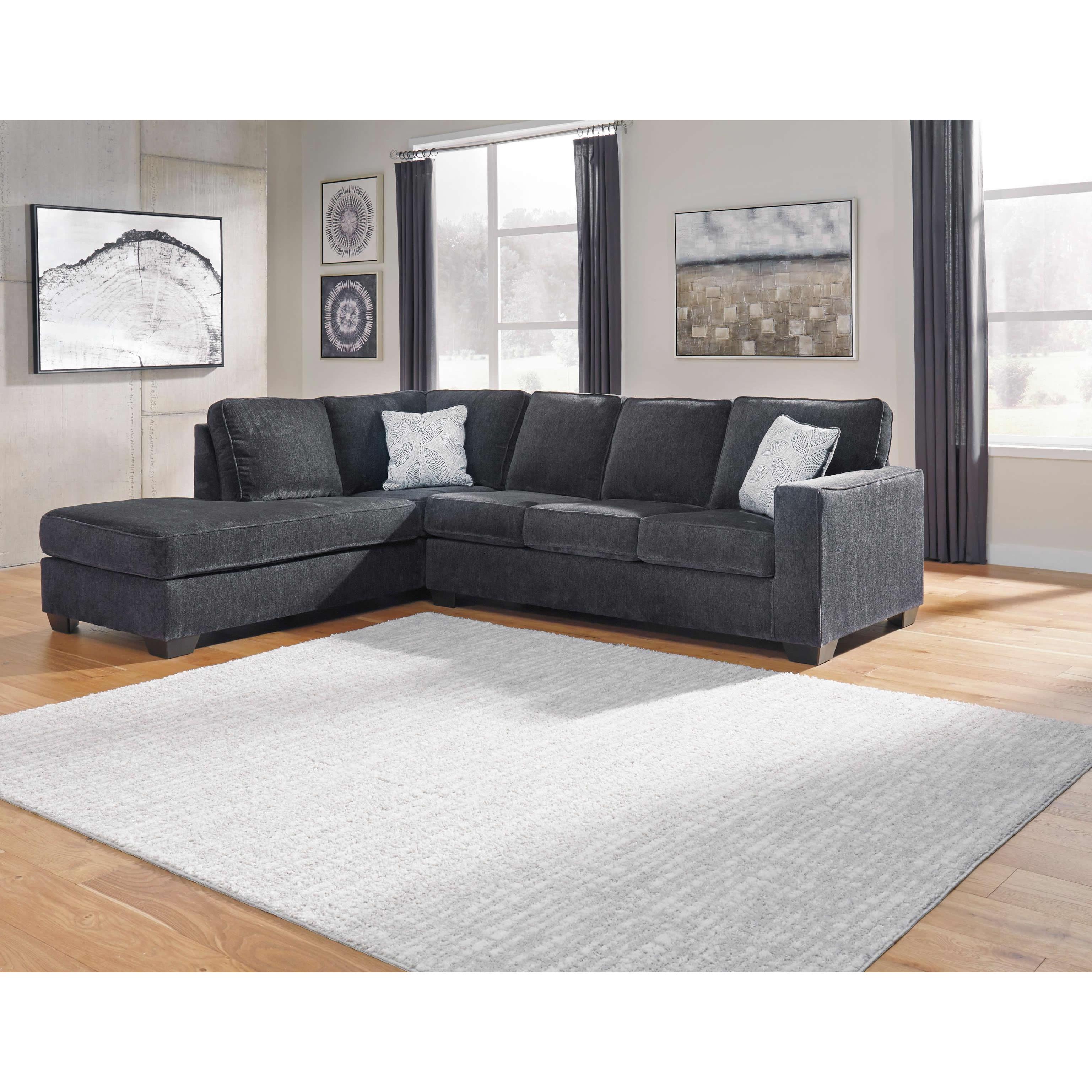  Manufacturer Color_Slate --  Signature Design by Ashley Altari Fabric 2 pc Sectional IMAGE 2