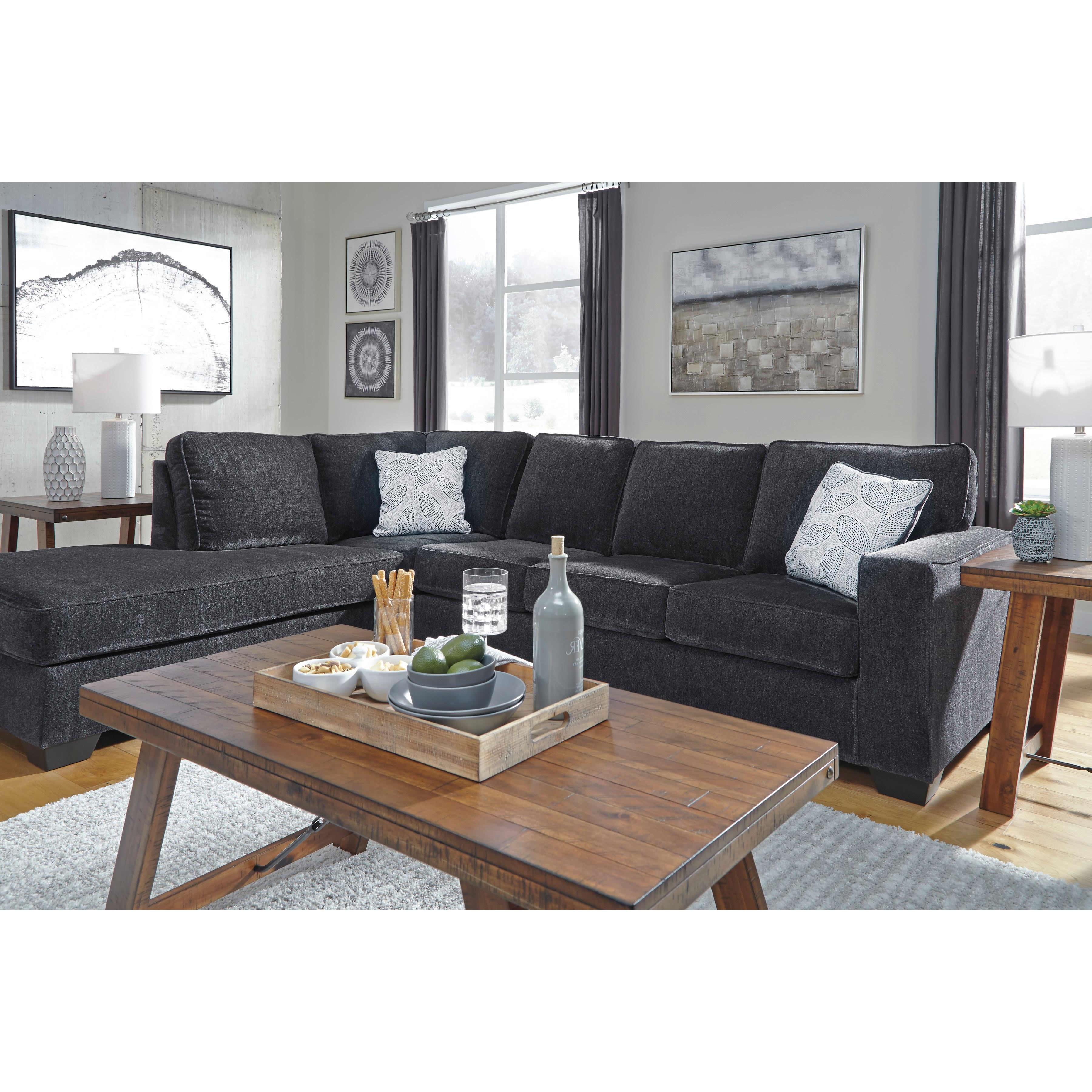  Manufacturer Color_Slate --  Signature Design by Ashley Altari Fabric 2 pc Sectional IMAGE 6