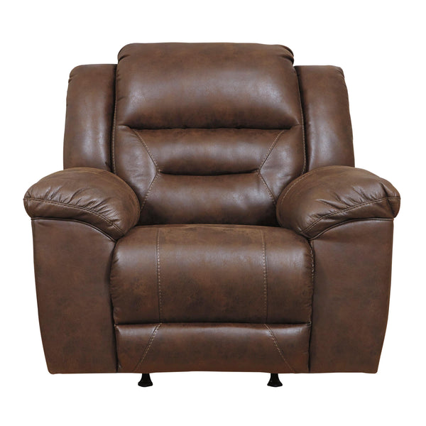 Signature Design by Ashley Stoneland Rocker Leather Look Recliner