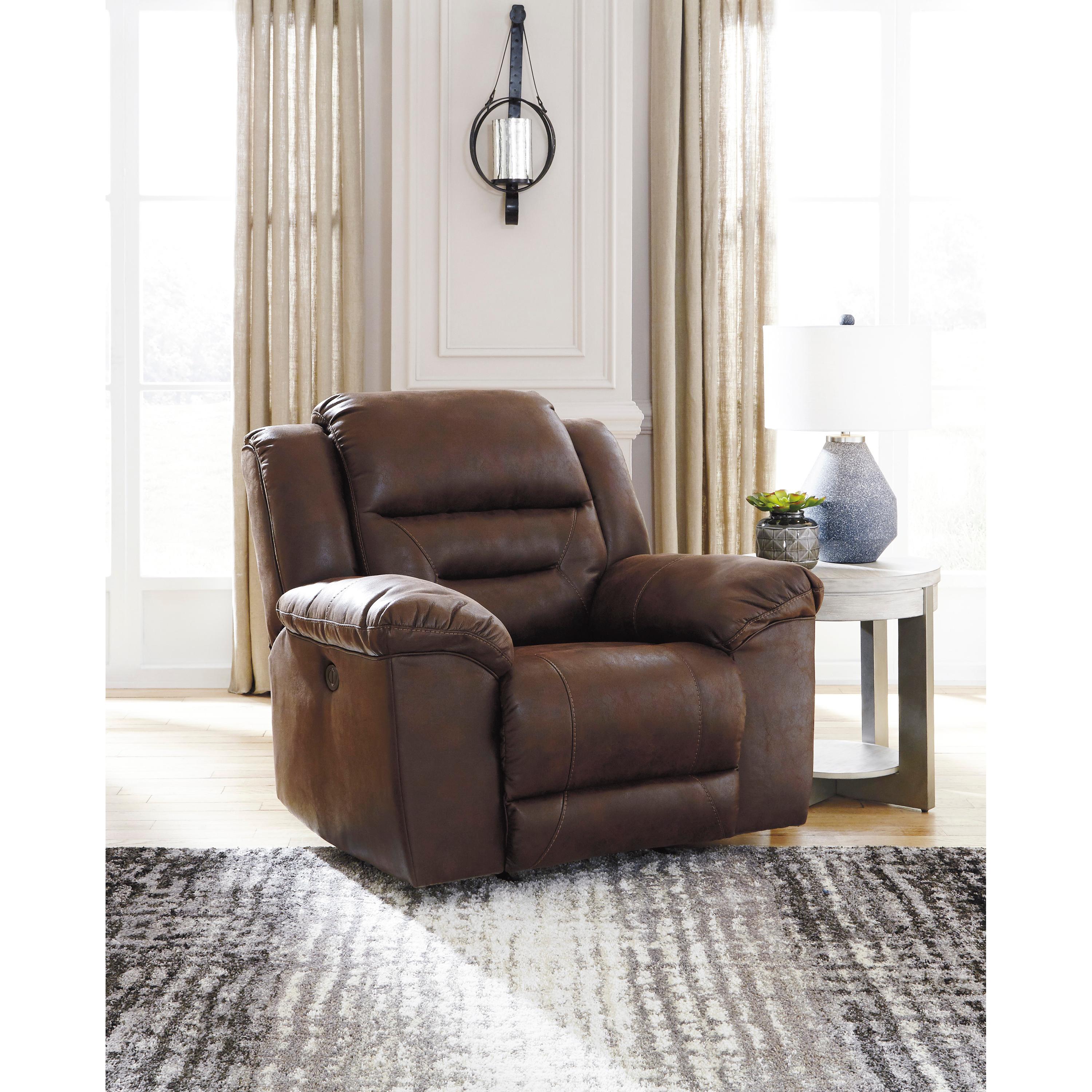  Manufacturer Color_Chocolate Motion Type_Power --  Stoneland 3990498 Power Rocker Recliner IMAGE 5