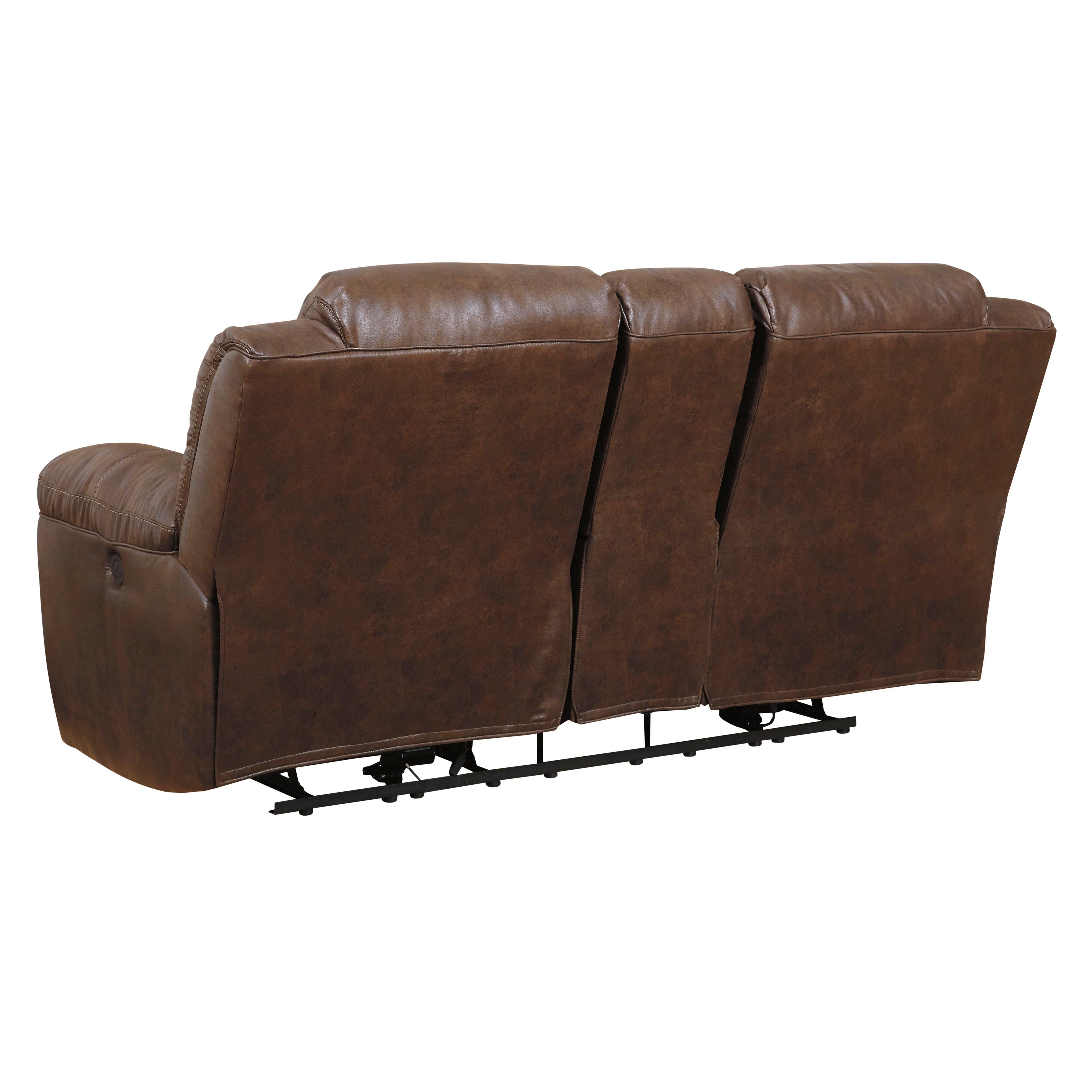  Manufacturer Color_Chocolate Motion Type_Reclining --  Stoneland 3990494 Double Reclining Loveseat with Console IMAGE 3