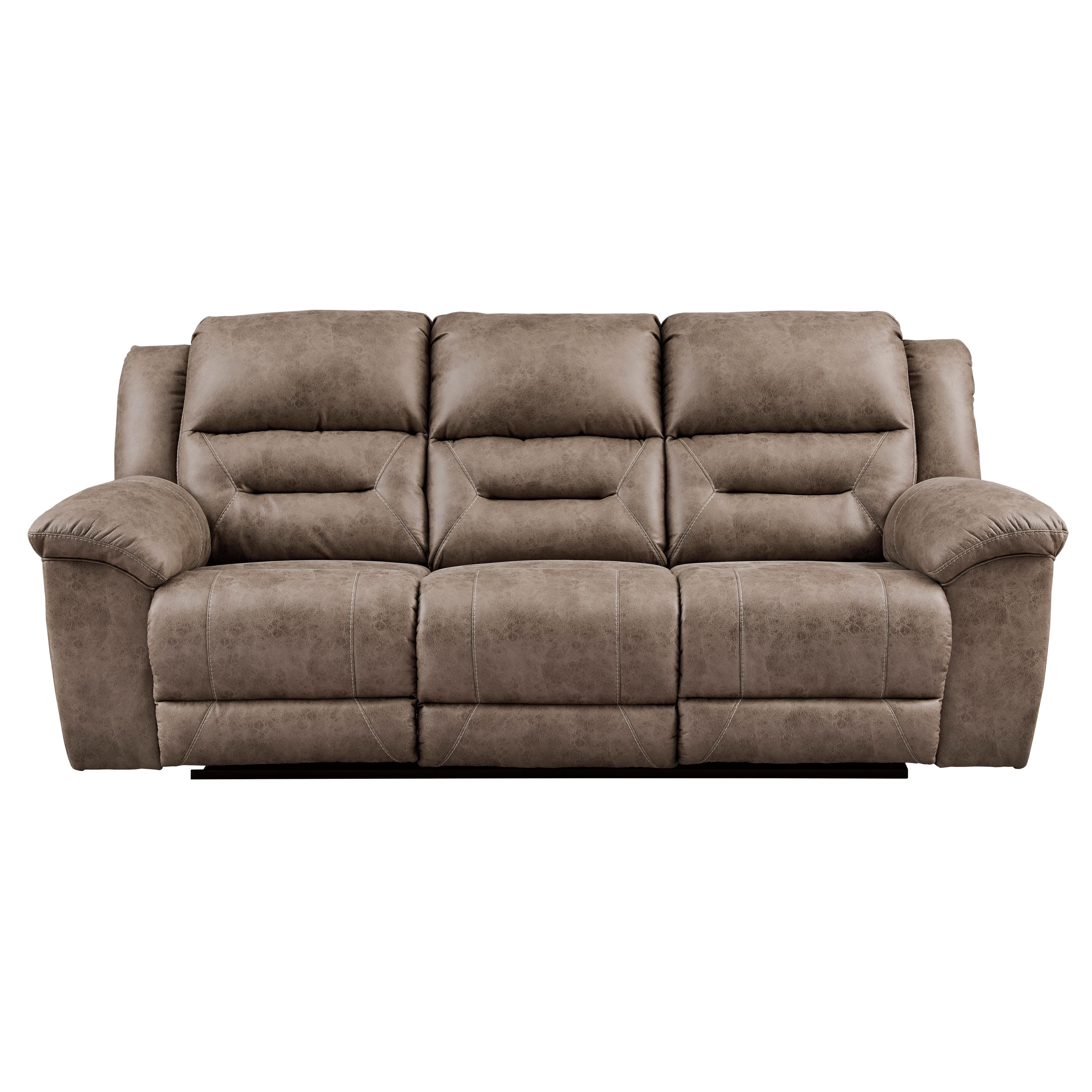  Manufacturer Color_Fossil Motion Type_Power Recline --  Stoneland 3990587 Reclining Power Sofa IMAGE 1