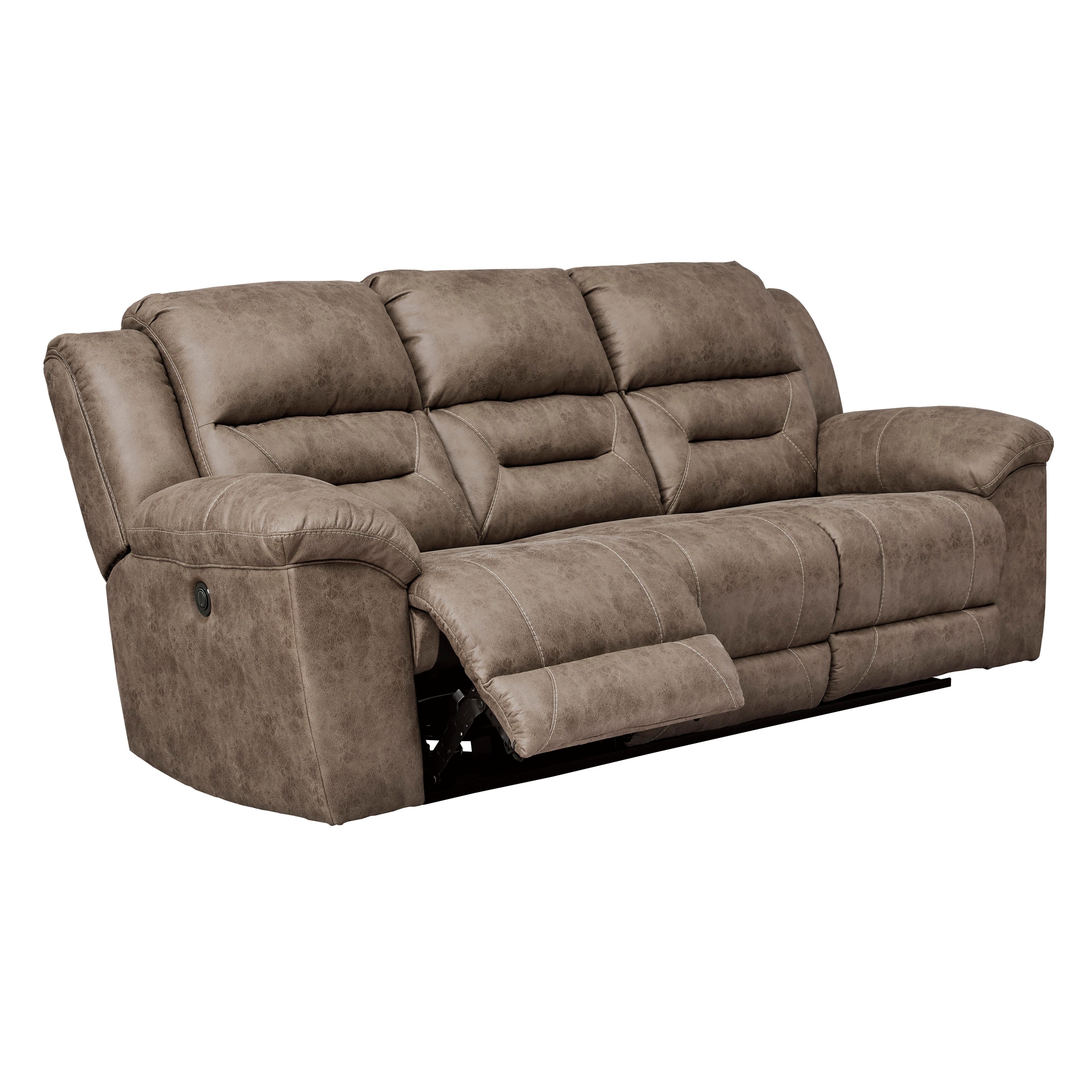  Manufacturer Color_Fossil Motion Type_Power Recline --  Stoneland 3990587 Reclining Power Sofa IMAGE 2