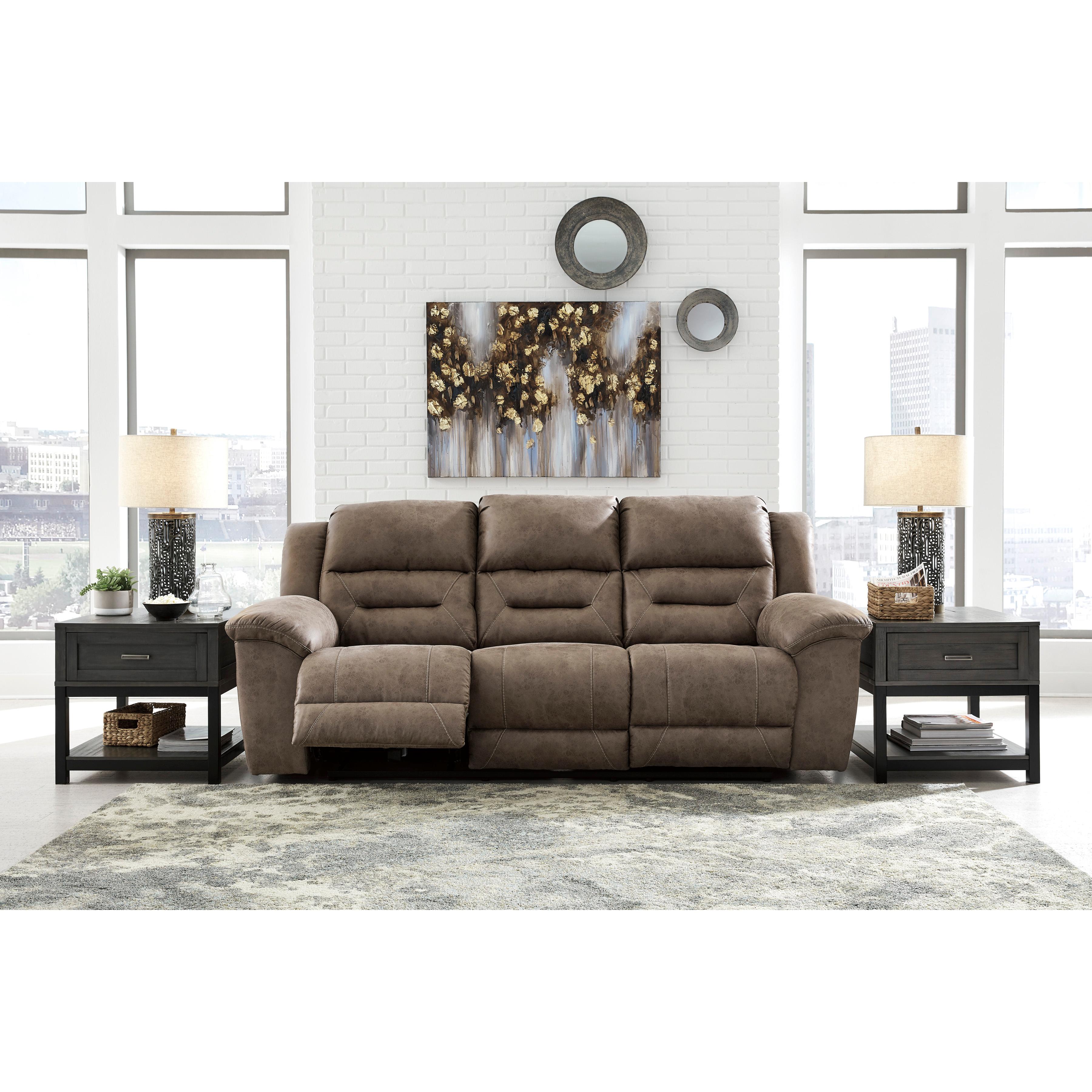  Manufacturer Color_Fossil Motion Type_Power Recline --  Stoneland 3990587 Reclining Power Sofa IMAGE 4