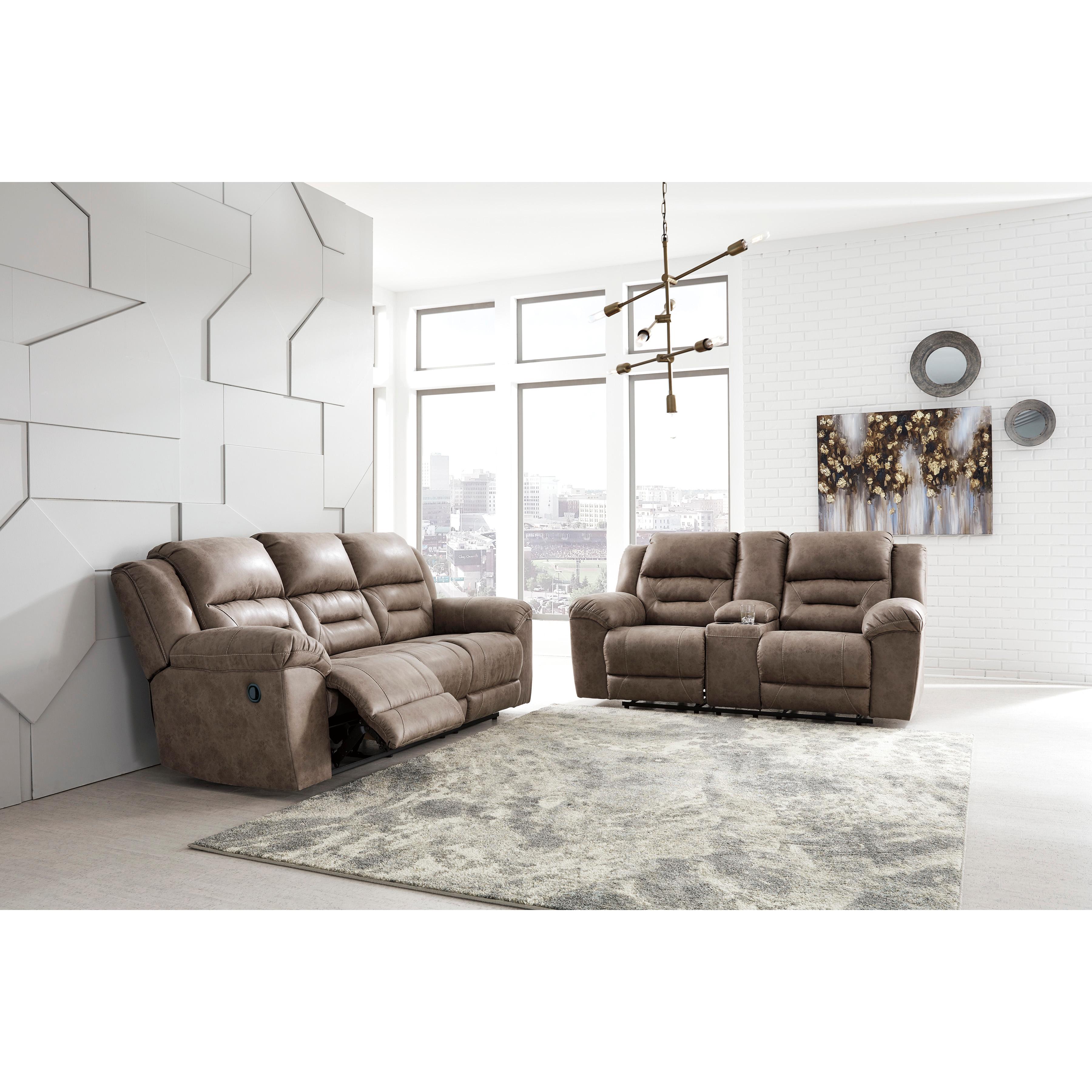  Manufacturer Color_Fossil Motion Type_Reclining --  Stoneland 3990588 Reclining Sofa IMAGE 5