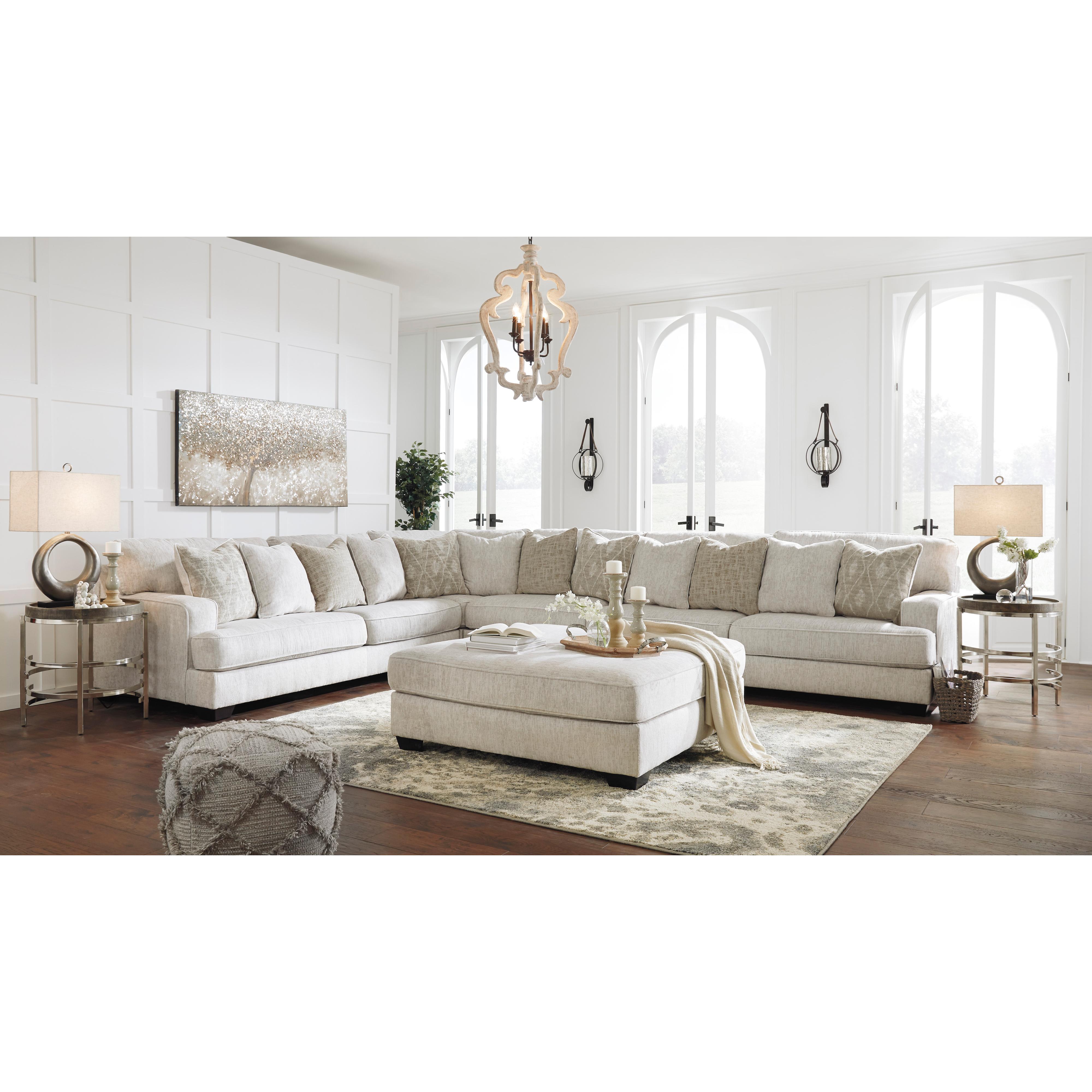  Signature Design by Ashley Rawcliffe Fabric 4 pc Sectional 1960466/1960477/1960446/1960467 IMAGE 6