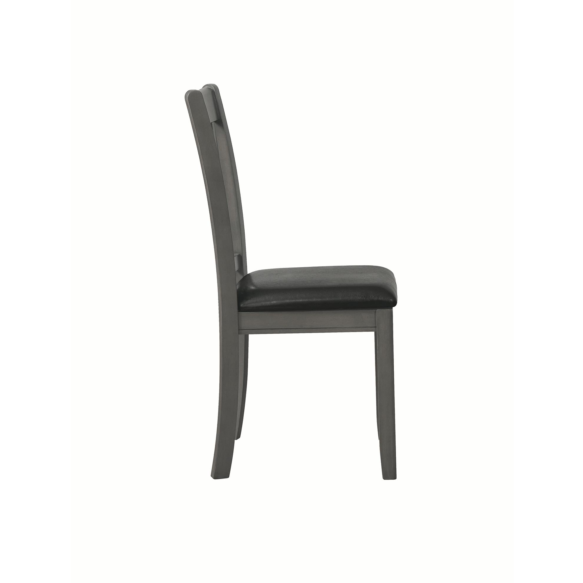  Coaster Furniture Lavon 108212 Wood Dining Side Chair - Medium Grey (Set of 2) IMAGE 3