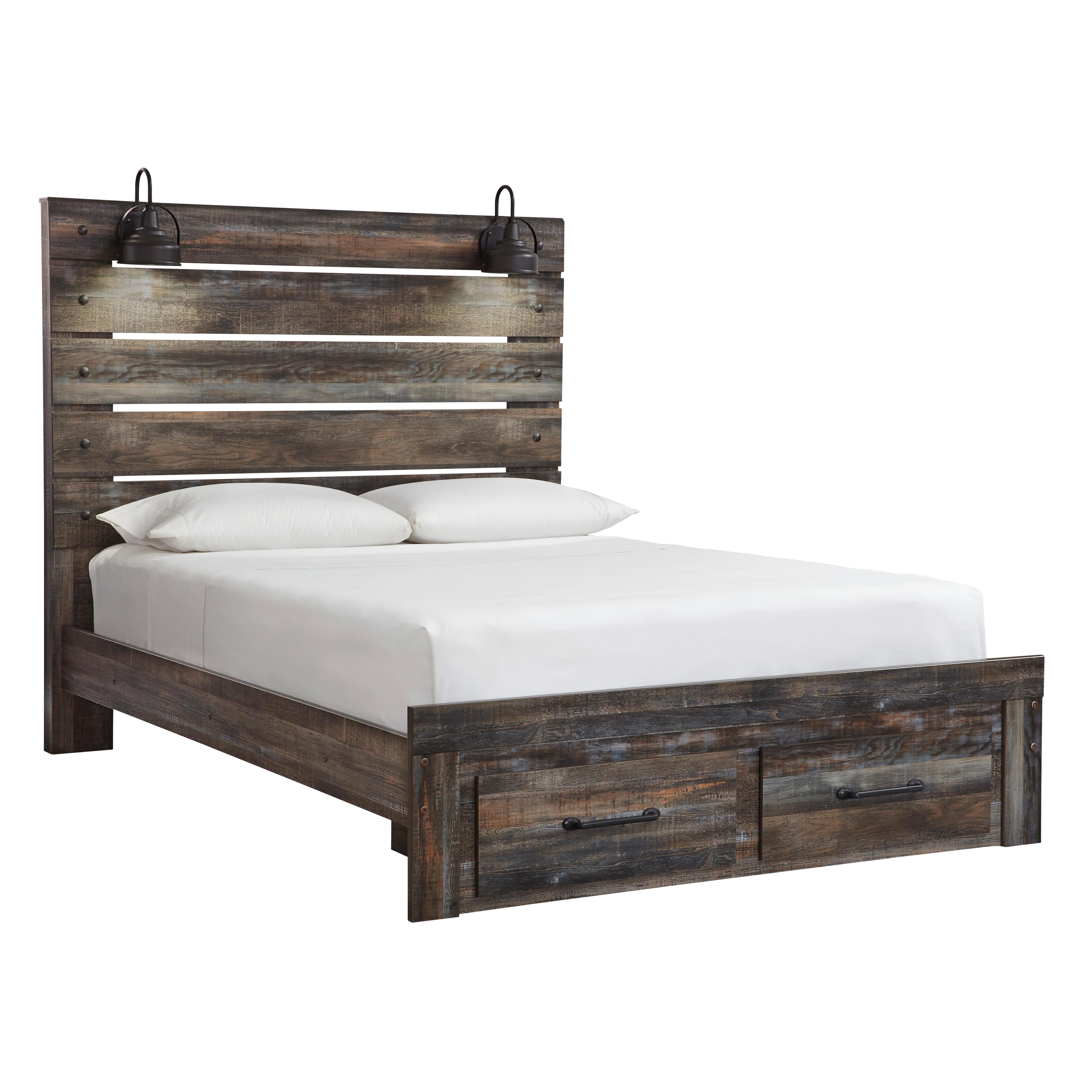  Size_Queen --  Signature Design by Ashley Drystan Panel Bed with Storage IMAGE 1