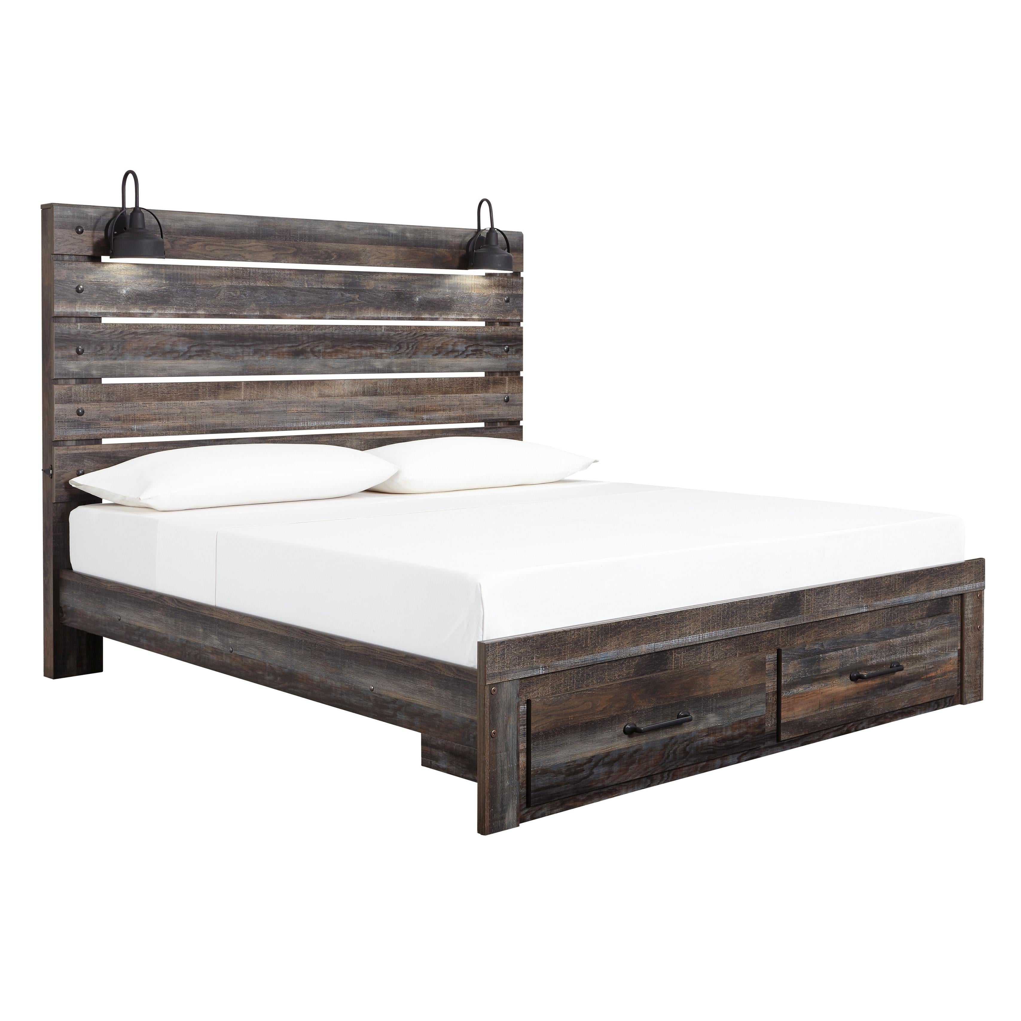  Size_King --  Drystan B211B55 King Panel Bed with 2 Storage Drawers IMAGE 1