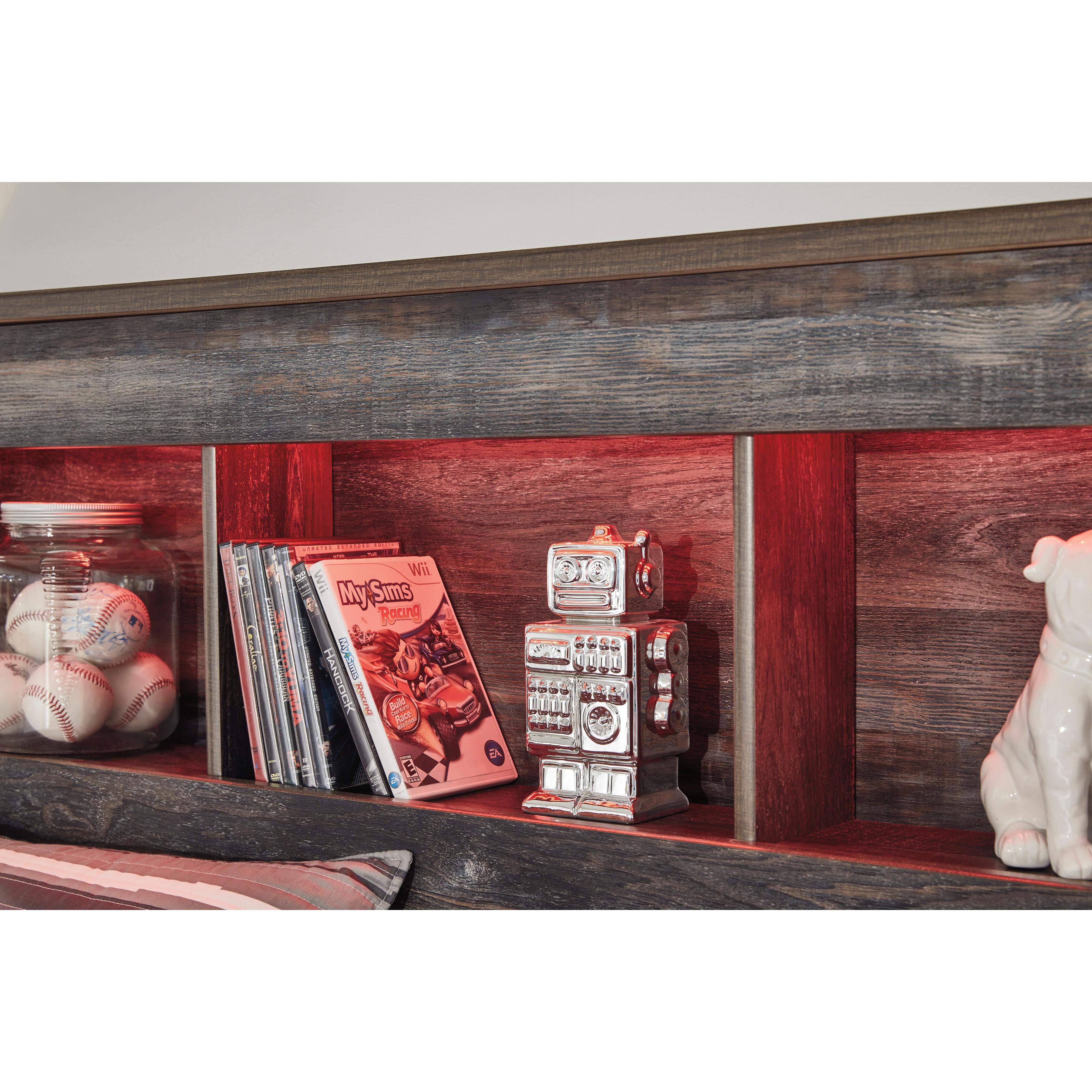  Signature Design by Ashley Drystan B211B21 Full Bookcase Bed with 2 Storage Drawers IMAGE 5