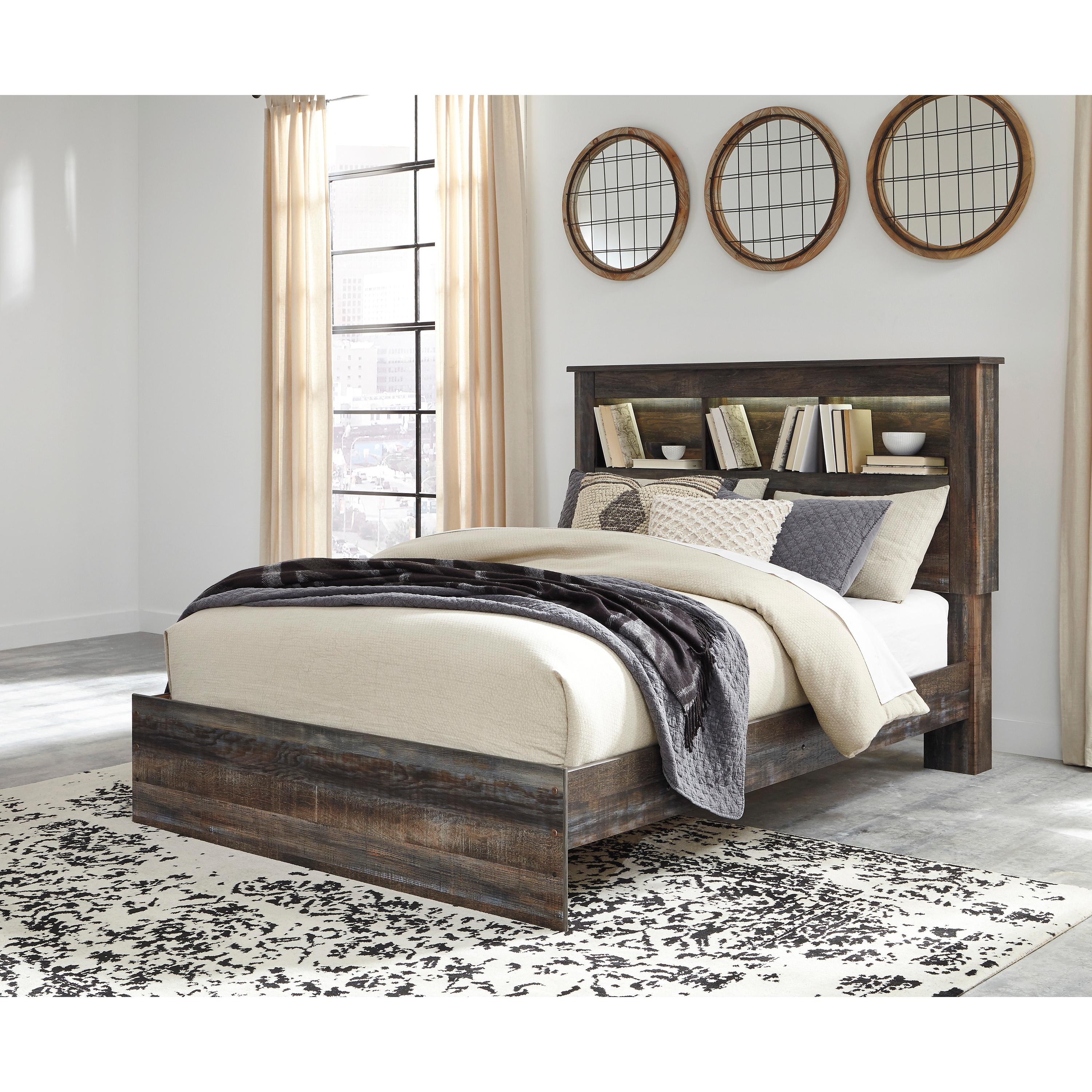  Size_Queen --  Signature Design by Ashley Drystan Bookcase Bed IMAGE 2