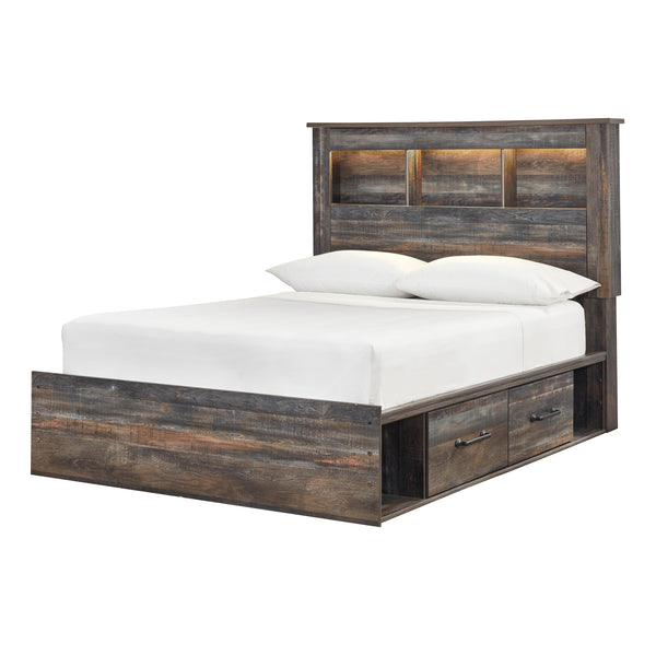 Signature Design by Ashley Drystan B211B45 Full Bookcase Bed with 4 Storage Drawers