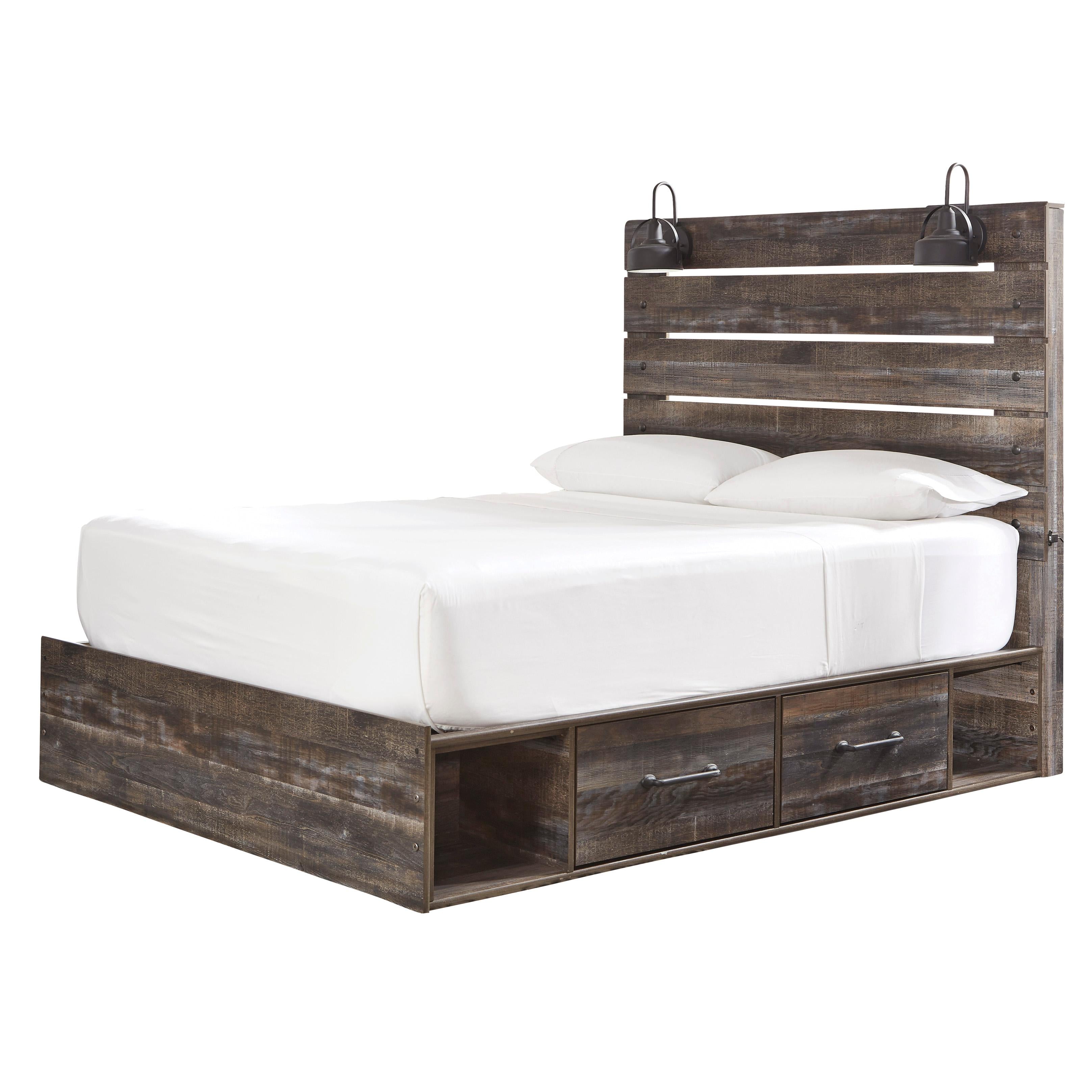  Size_Queen --  Signature Design by Ashley Drystan Panel Bed with Storage IMAGE 1
