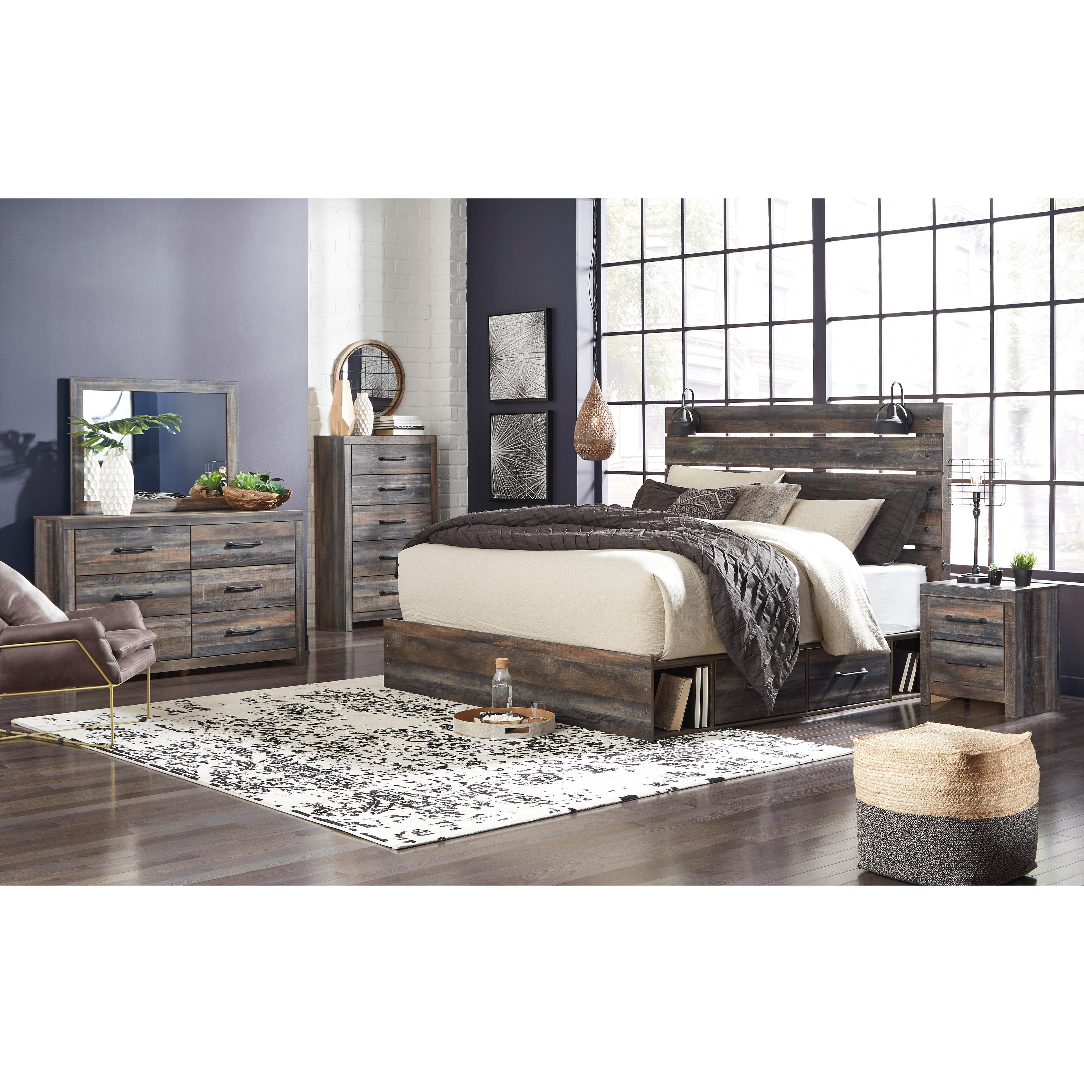  Size_King --  Drystan B211B15 King Panel Bed with 2 Storage Drawers IMAGE 5