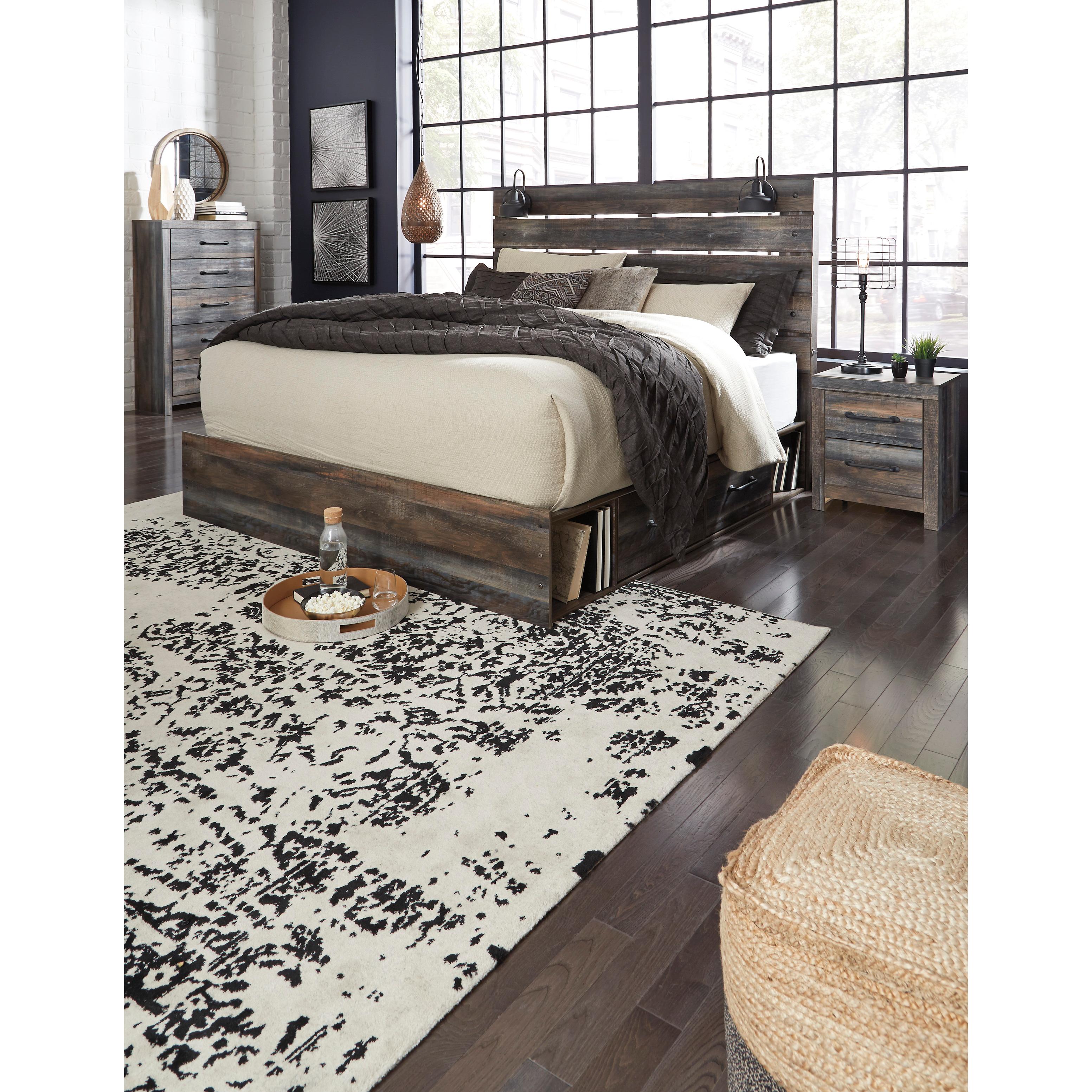  Size_King --  Drystan B211B54 King Panel Bed with 4 Storage Drawers IMAGE 4