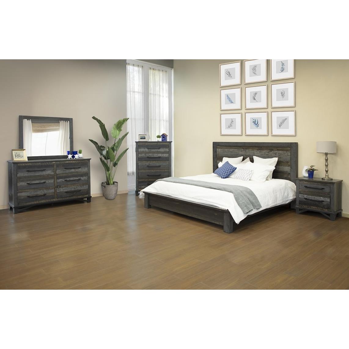  International Furniture Direct Loft Brown Dresser Mirror IFD6441MIR IMAGE 2