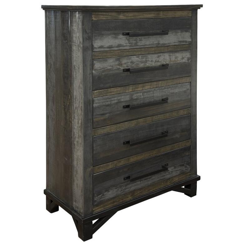  International Furniture Direct Loft Brown 5-Drawer Chest IFD6441CHT IMAGE 1