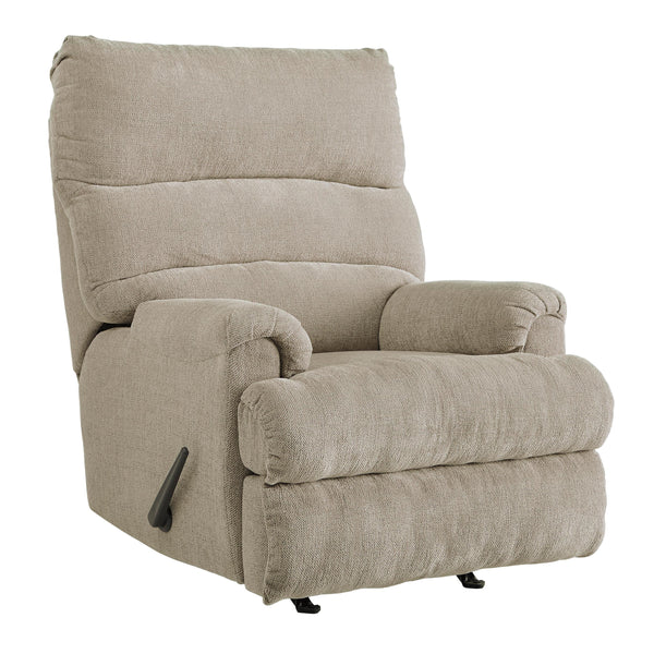 Signature Design by Ashley Man Fort Rocker Fabric Recliner