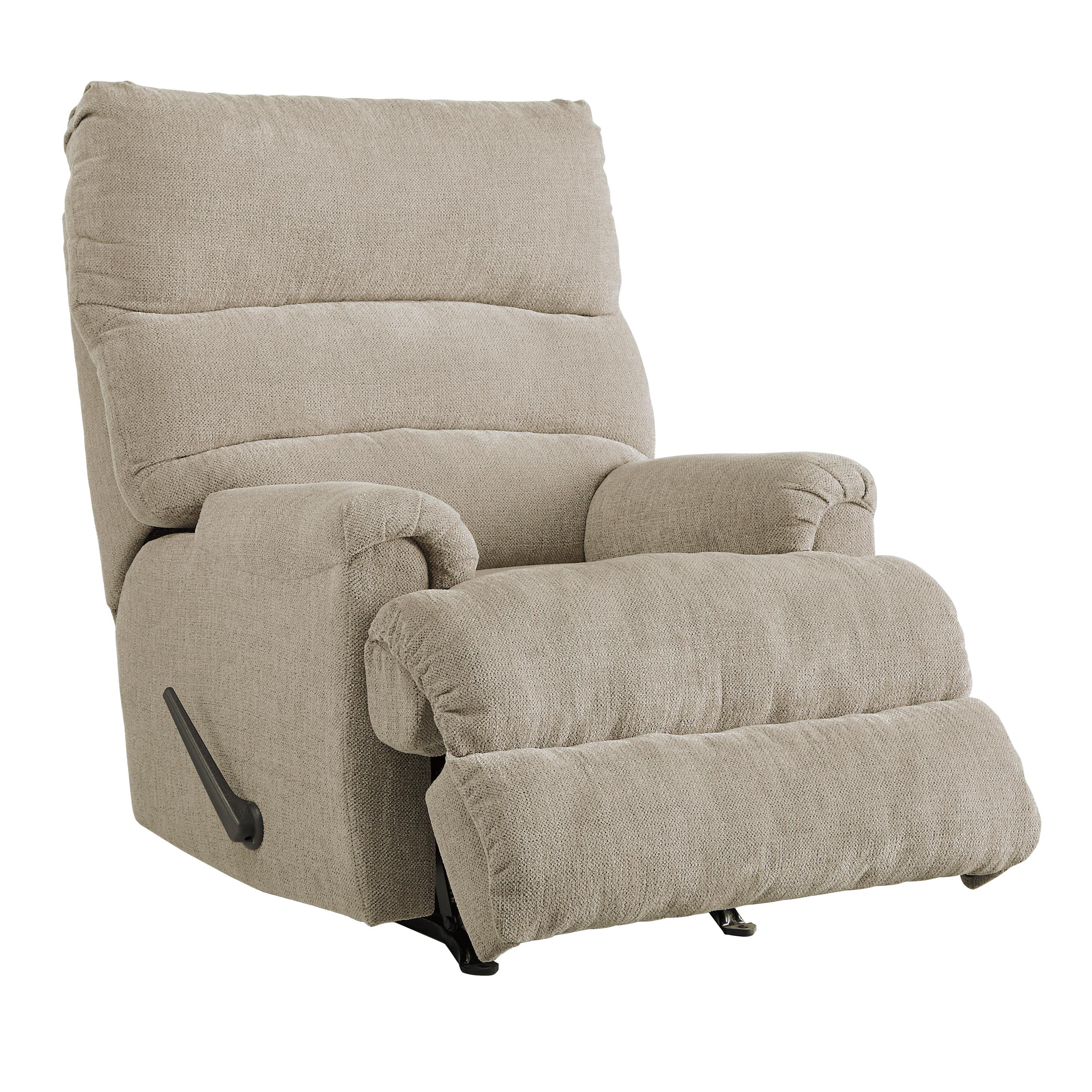  Manufacturer Color_Dusk --  Signature Design by Ashley Man Fort Rocker Fabric Recliner IMAGE 2