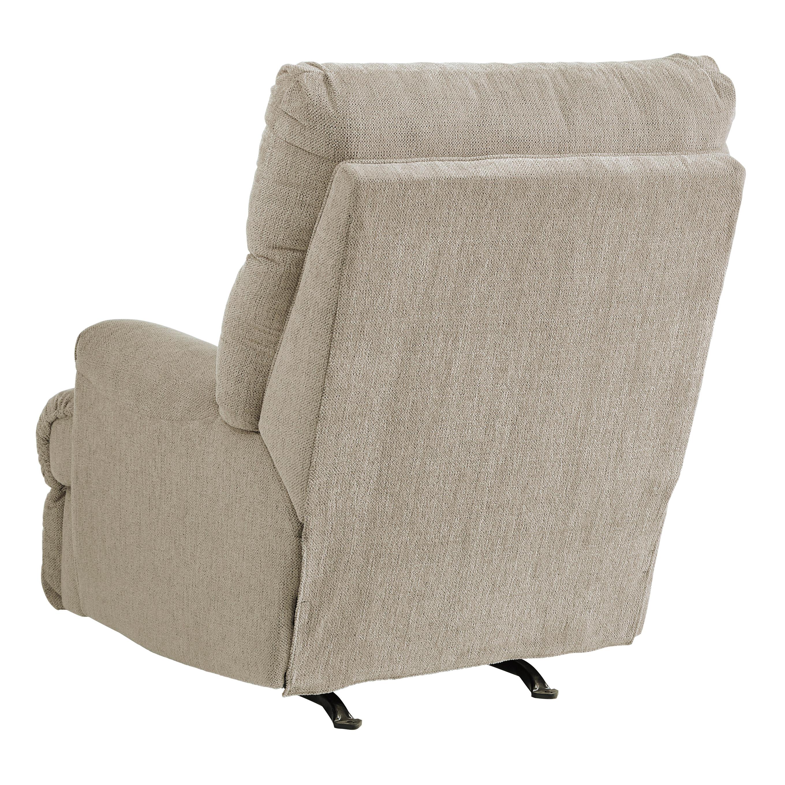  Manufacturer Color_Dusk --  Signature Design by Ashley Man Fort Rocker Fabric Recliner IMAGE 3