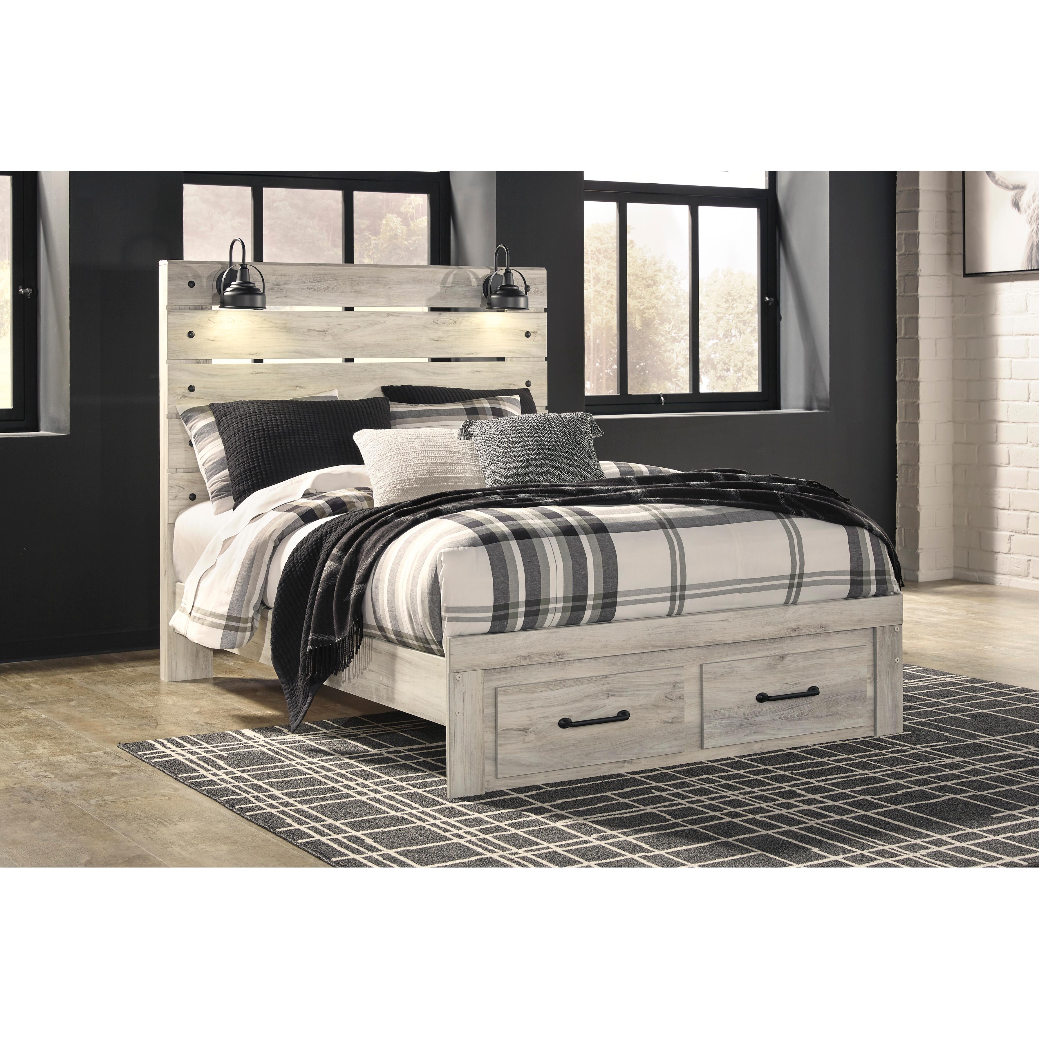  Size_Queen --  Signature Design by Ashley Cambeck Panel Bed with Storage IMAGE 5