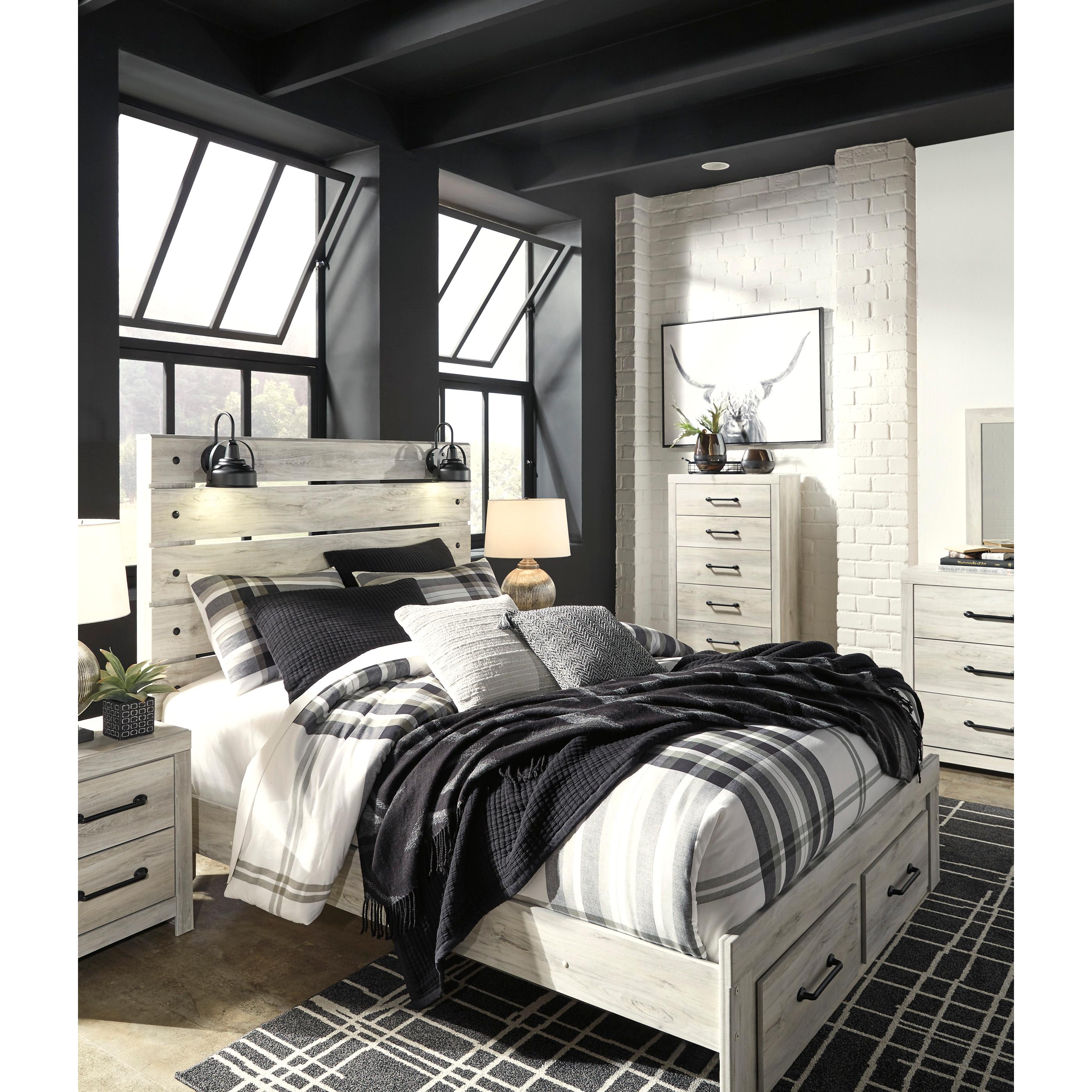  Size_Queen --  Signature Design by Ashley Cambeck Panel Bed with Storage IMAGE 9