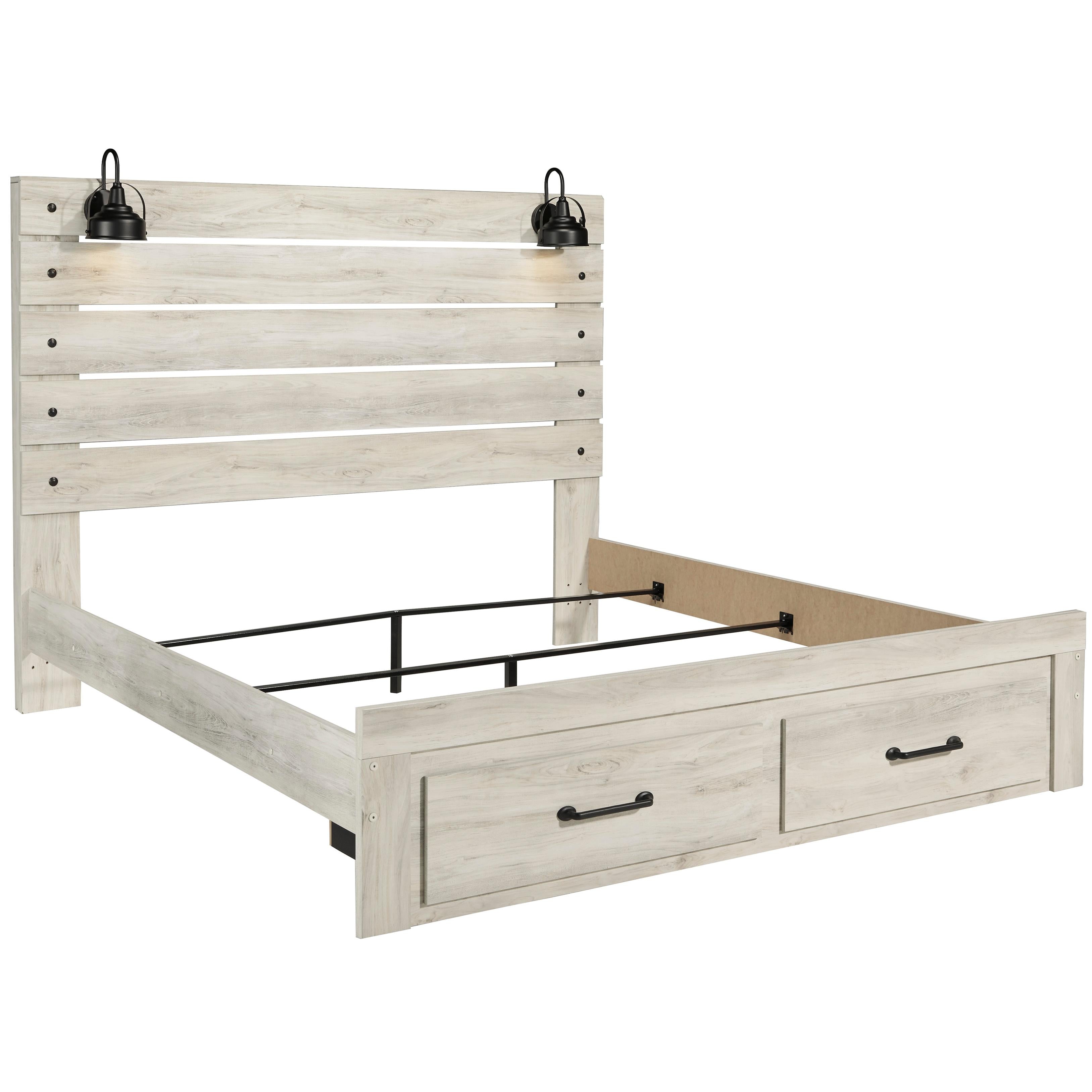  Size_King --  Cambeck B192B31 King Panel Bed with 2 Storage Drawers IMAGE 2